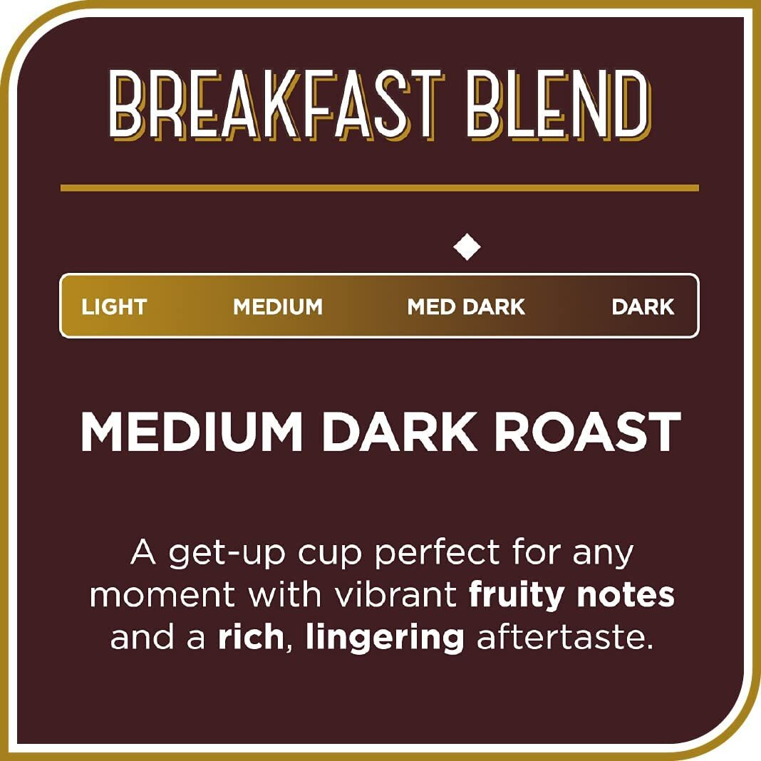 Don Francisco's Breakfast Blend Dark Roast Coffee Pods - 12 Count - Recyclable Single-Serve Coffee Pods, Compatible With Your K- Cup Keurig Coffee Maker