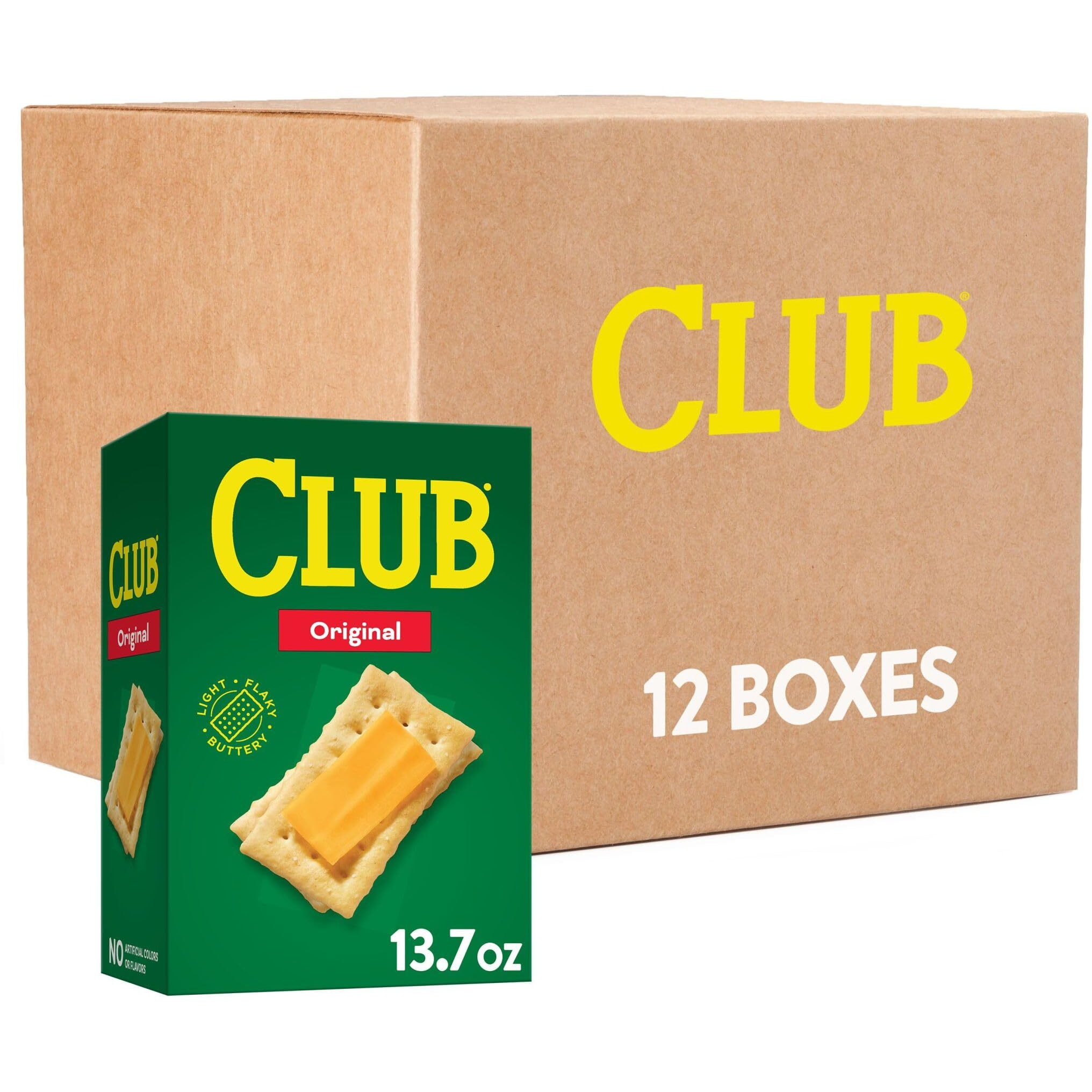 Club Crackers, Lunch Snacks, Snack Crackers, Original (12 Boxes)