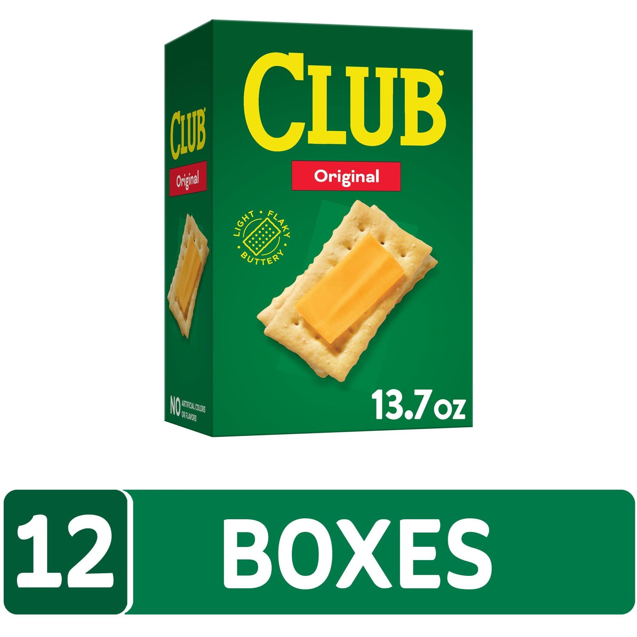 Club Crackers, Lunch Snacks, Snack Crackers, Original (12 Boxes)