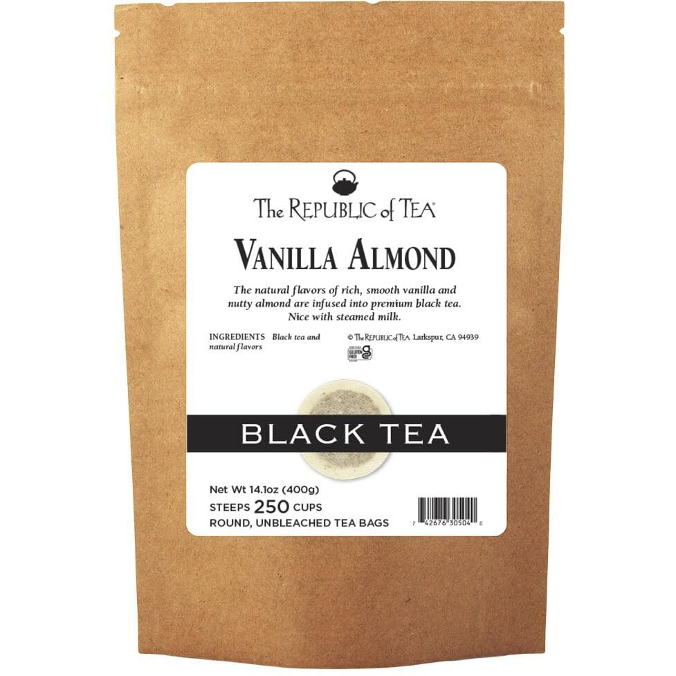 The Republic Of Tea - Vanilla Almond Black Tea Bulk, 250 Bulk Tea Bags, Naturally Caffeinated