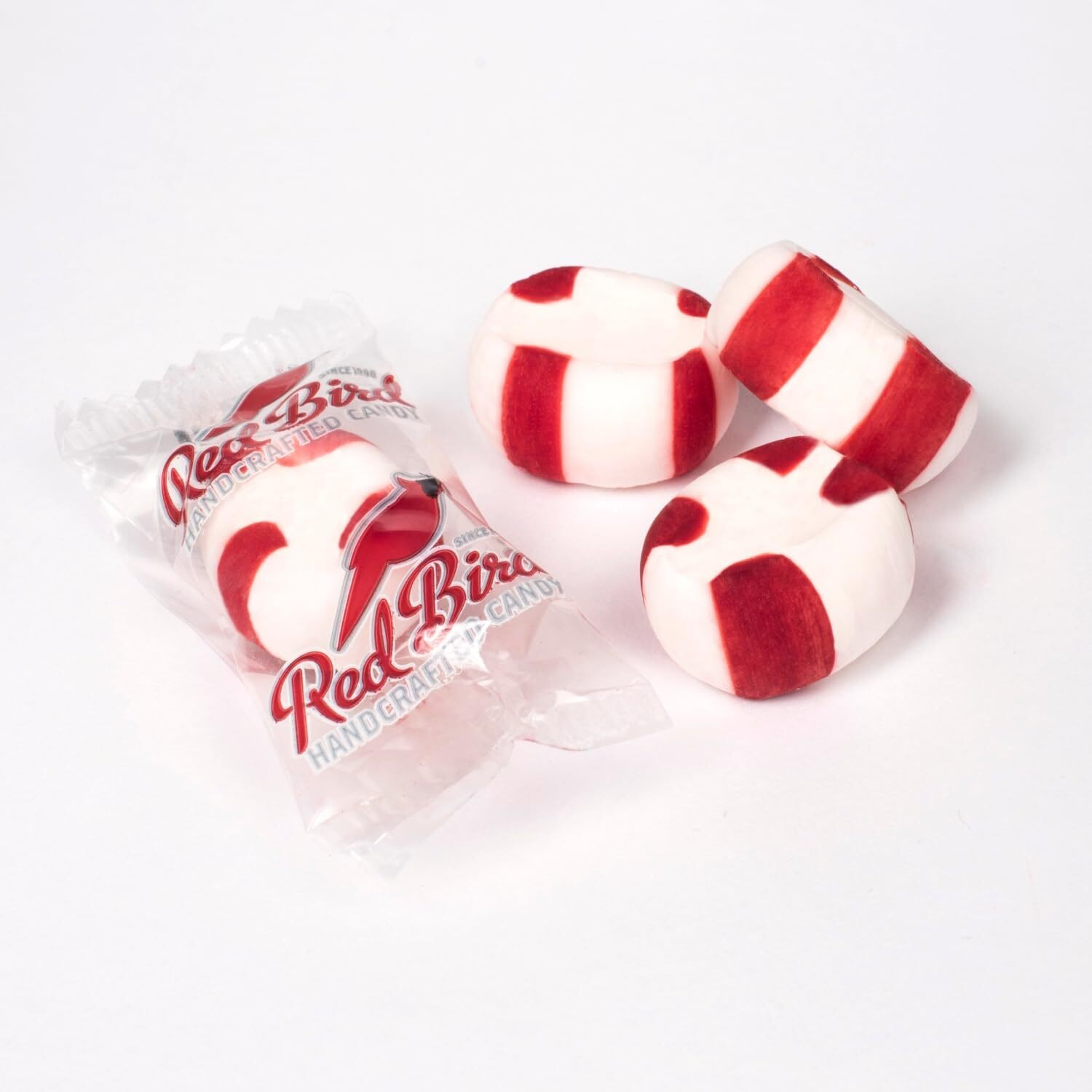 Red Bird Soft Peppermint Candy Puffs, Mints Individually Wrapped, Gluten-Free, Non-Gmo Verified, Kosher, Allergen Free 10 Oz Bag