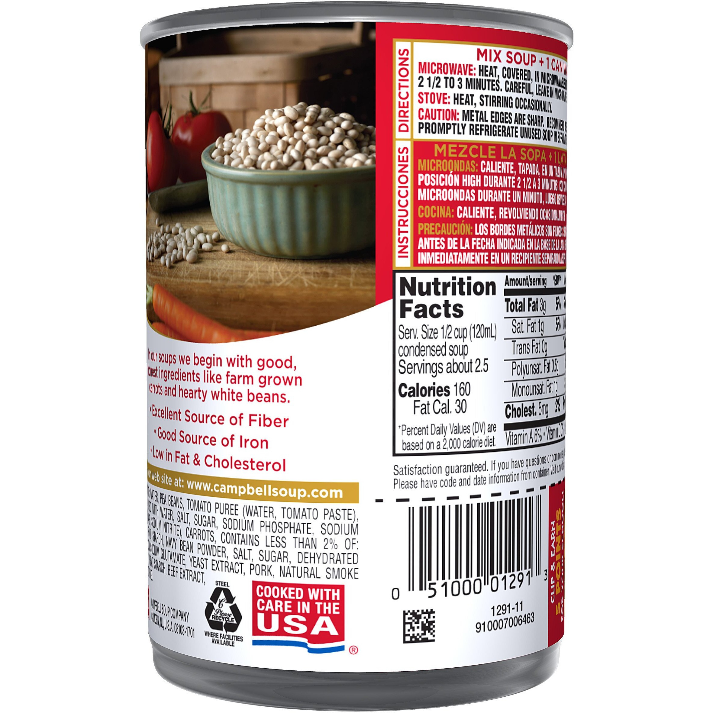 Campbell's, Condensed Bean With Bacon Soup, 11.5Oz Can (Pack Of 6)