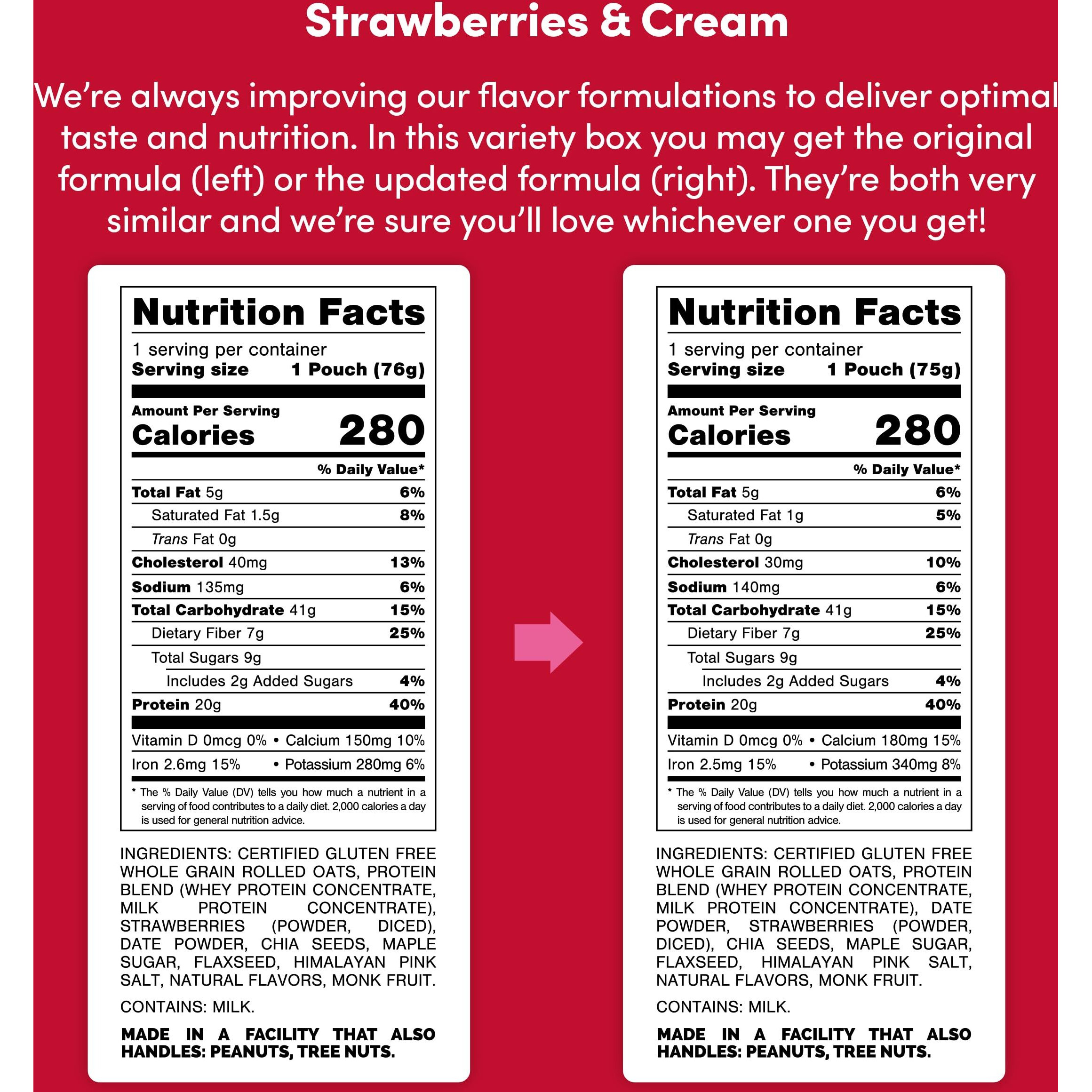 Oats Overnight Classic Variety Pack - High Protein, High Fiber Breakfast Protein Shake - Gluten Free Oatmeal, Non Gmo High Protein Oatmeal - Green Apple Cinnamon, Cookies & Cream & More (8 Pack)