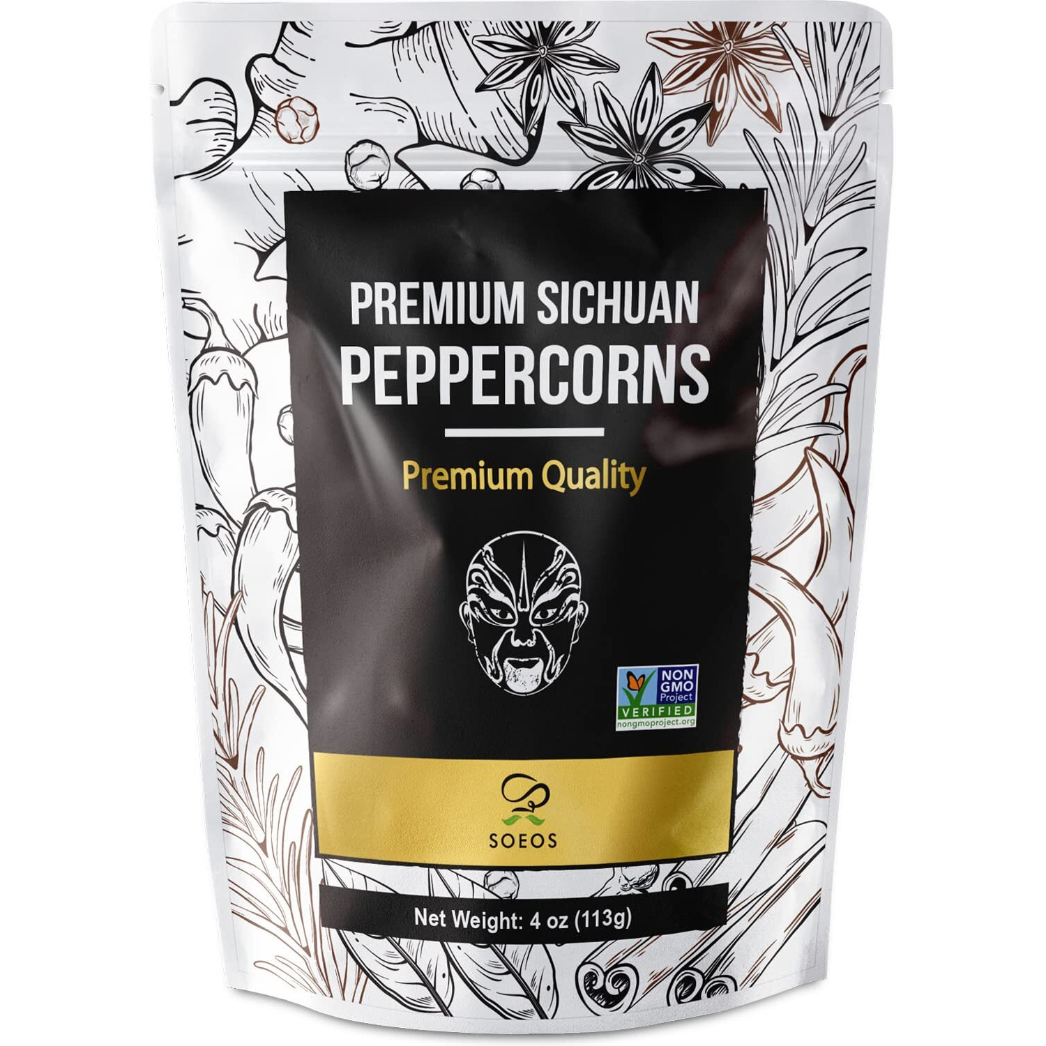 Soeos Premium Szechuan Peppercorns, 4Oz(113G), Authentic Sichuan Red Peppercorn, Numbing And Tingle Effect, Less Seeds, Strong Flavor, Essential For Mapo Tofu, Kung Pao Chicken And Asine Cusine