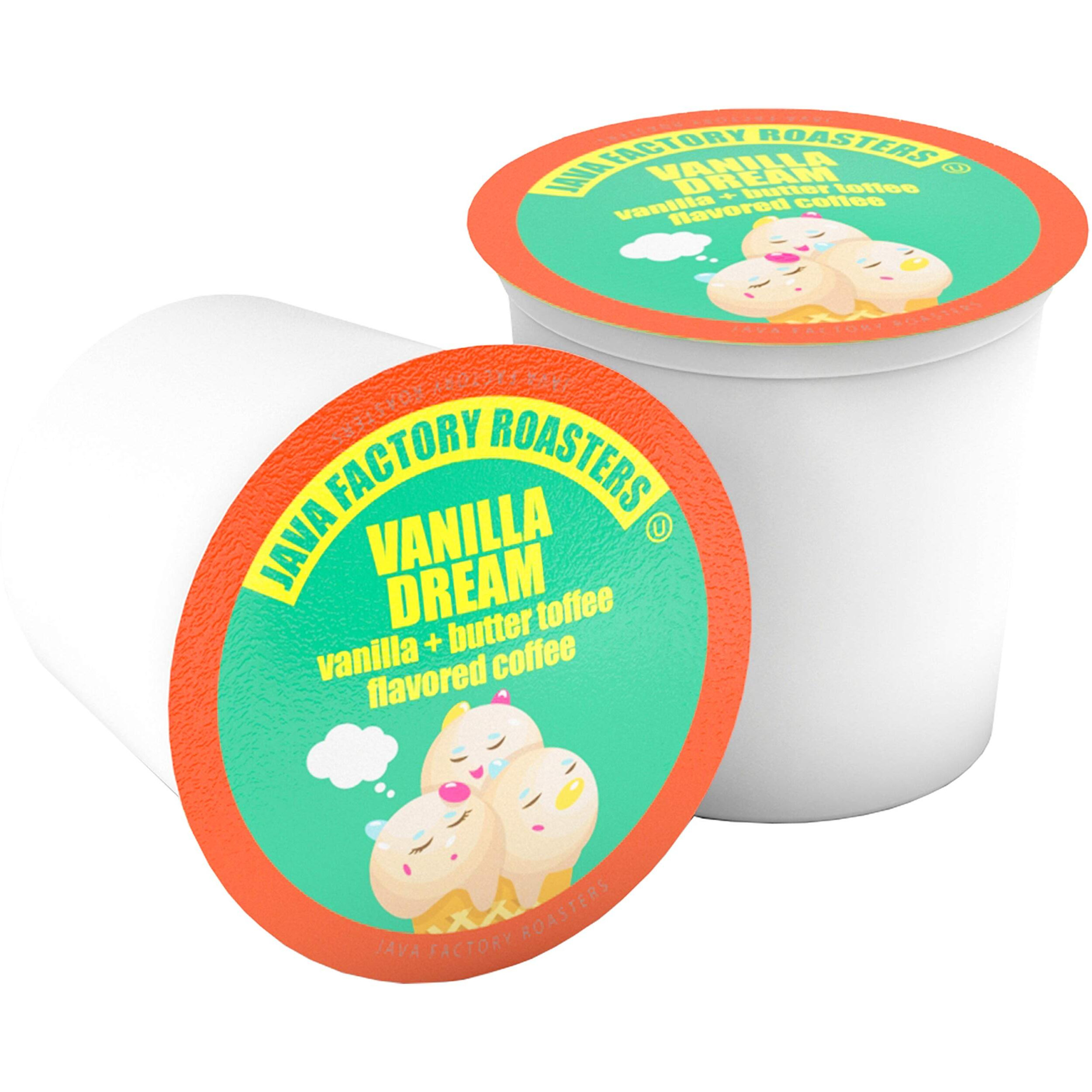 Java Factory Coffee Pods Vanilla Flavored Coffee Compatible With K Cup Brewers Including 2.0, Vanilla Dream, 40 Count