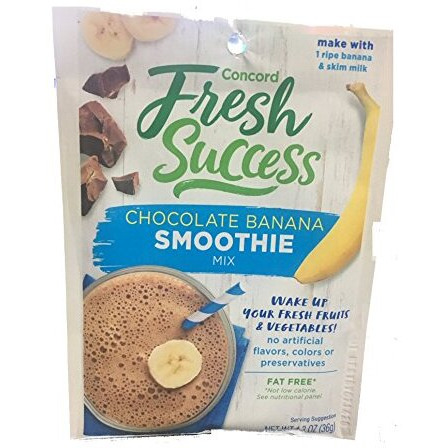 Concord Foods Chocolate Banana Smoothie Mix, 1.3 Oz Pouch (Value Pack Of 18 Pouches)