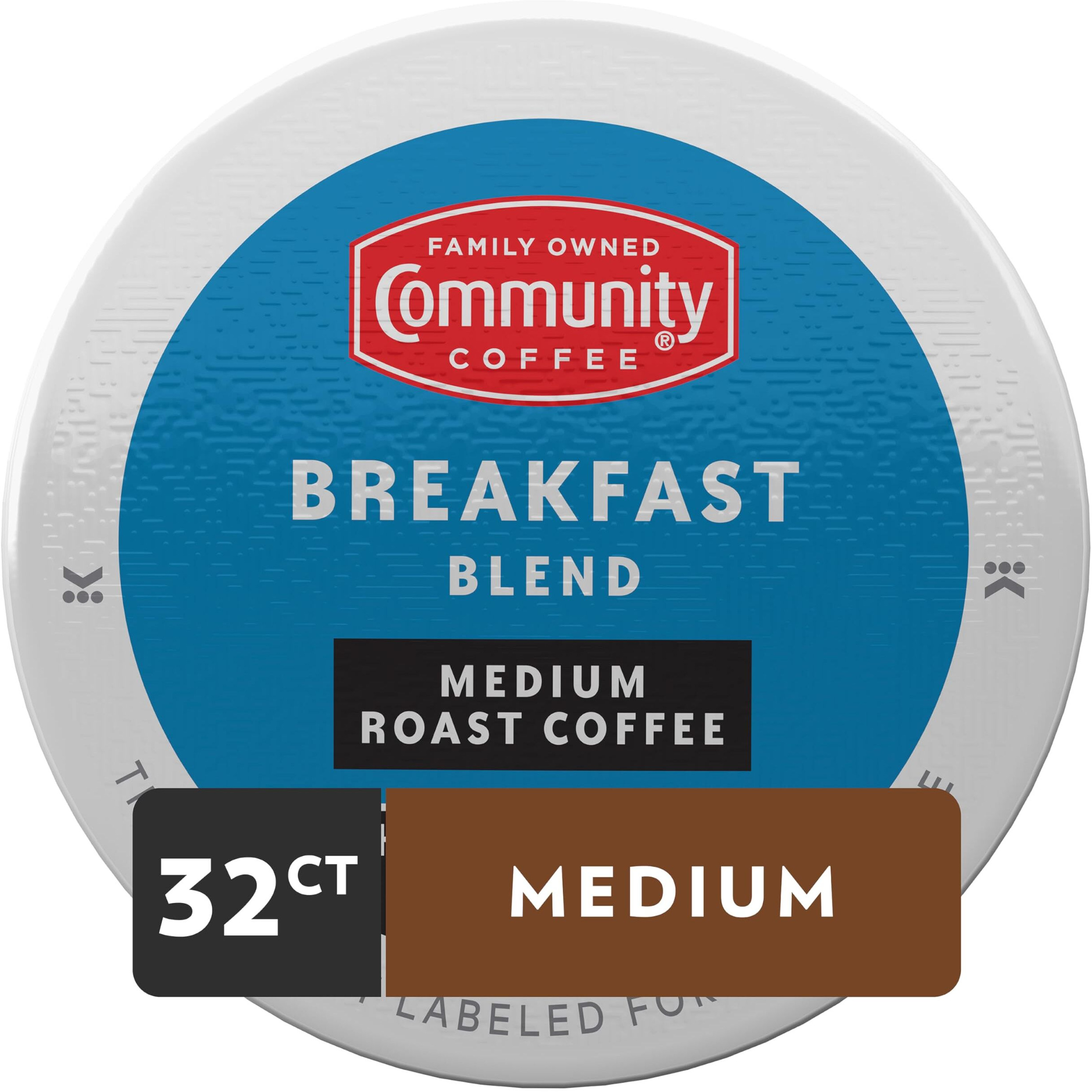 Community Coffee Breakfast Blend Medium Roast Single Serve Keurig K-Cup Pods 32 Ct Box