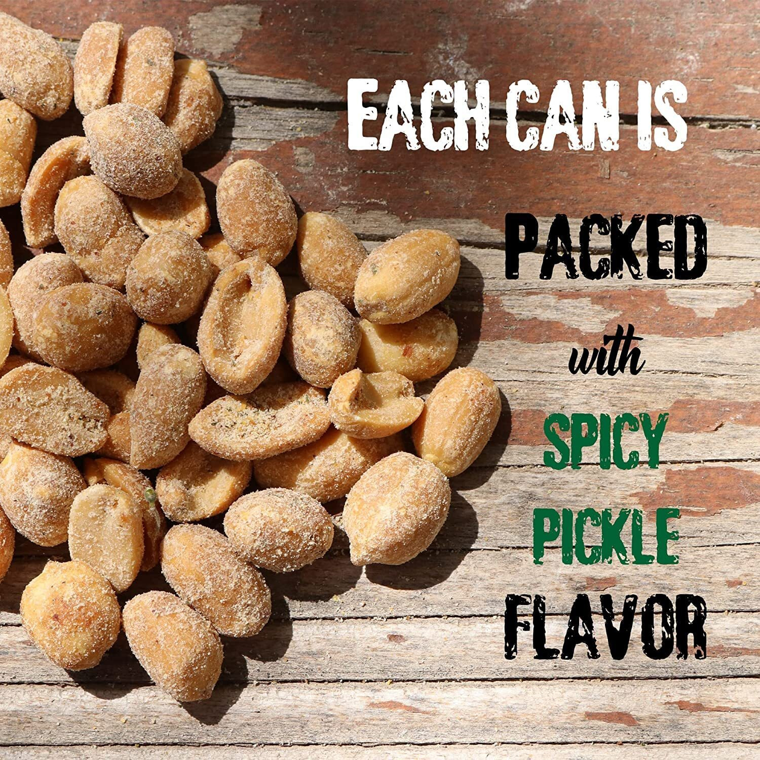 Kickin Spicy Peanuts - Hot Peanuts Spicy - Hot Peanuts Challenge - 12Oz - Spicy Nuts Flavoured With Pickle Peanuts - Ultimate Spicy Gourmet Gift Peanuts - Try If You Dare