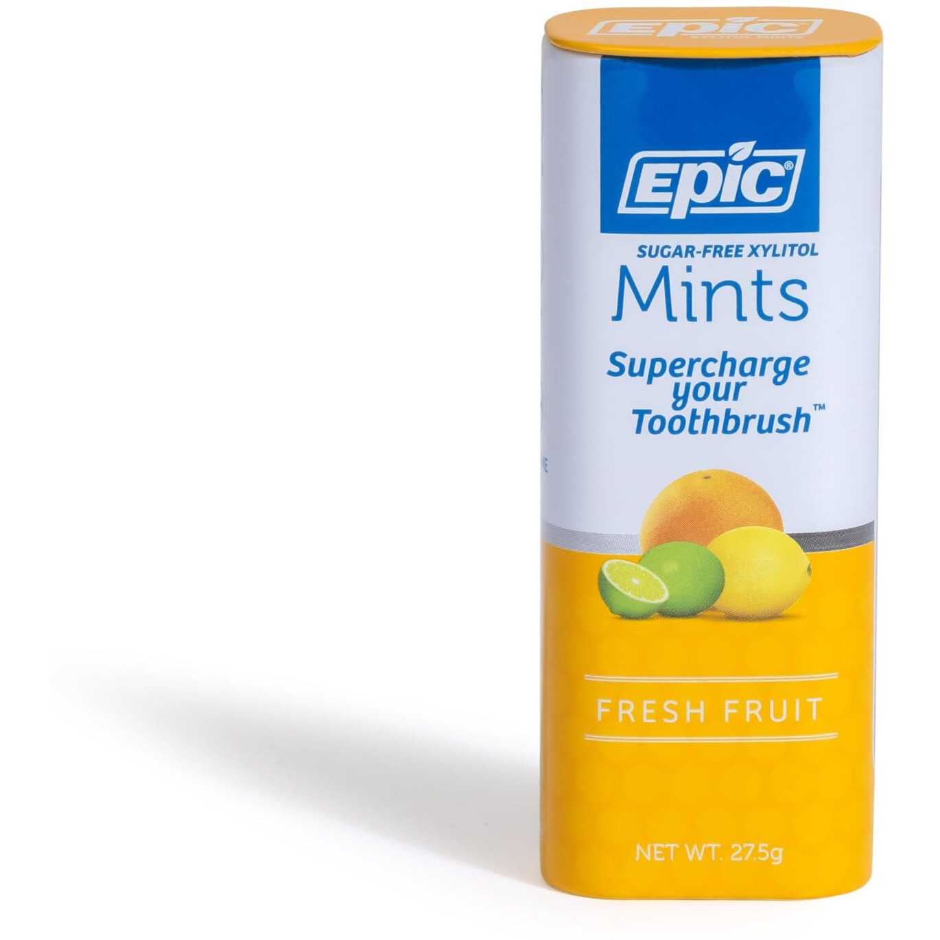 Epic Xylitol Mints - Sugar Free & Aspartame Free Mints Sweetened W/Xylitol For Dry Mouth & Gum Health (Fresh Fruit, 55-Piece Tin, 5 Tins)