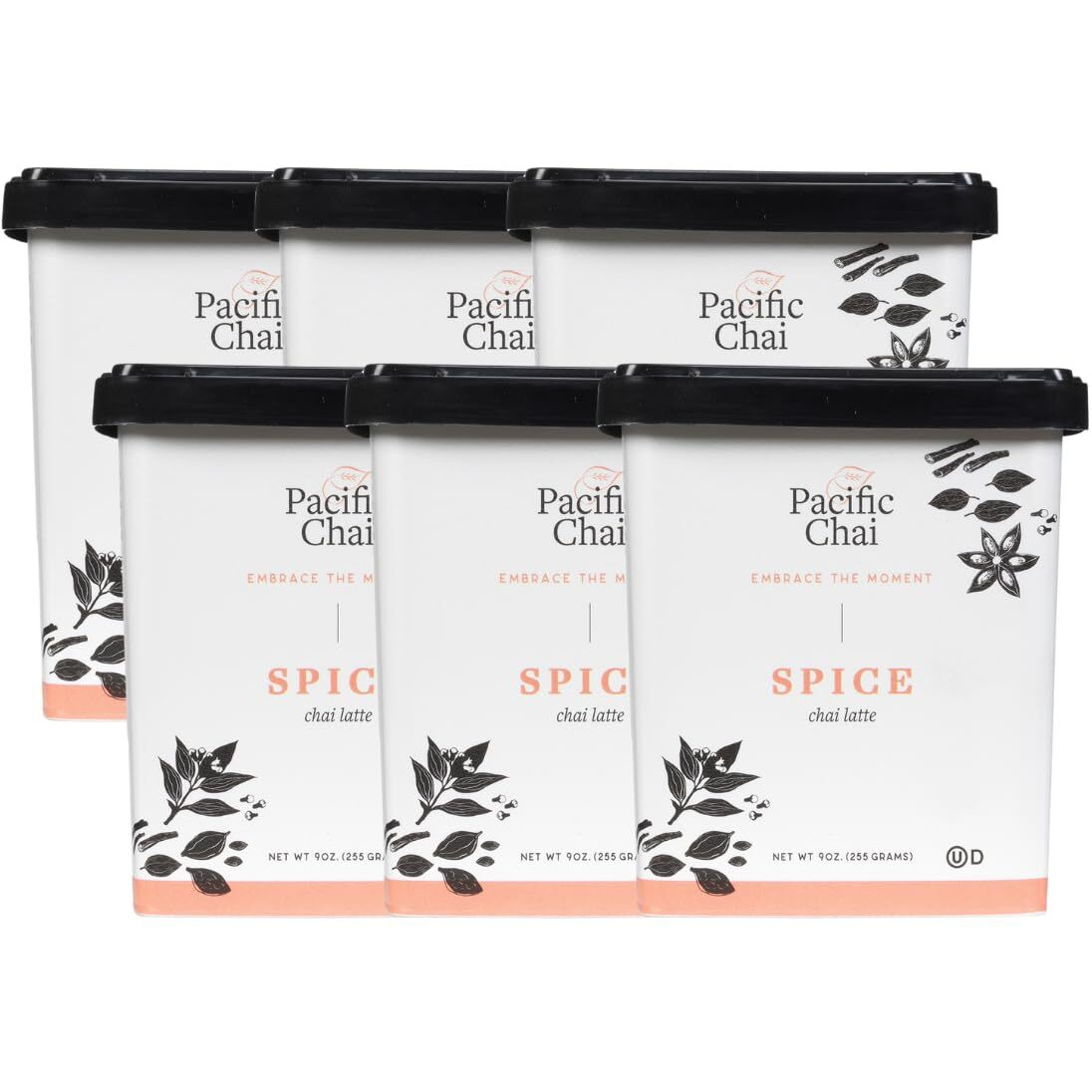 Pacific Chai Spiced Chai Latte, Instant Powered Dry Chai Tea Latte Beverage Mix, Gluten Free, Kosher, 9 Ounce (Pack Of 6)