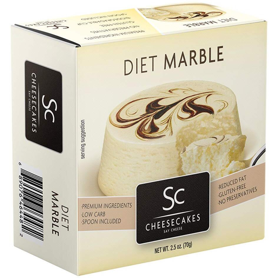 Pack Of 12 Say Cheese Gourmet Mini Diet Cheesecake - Diet Marble