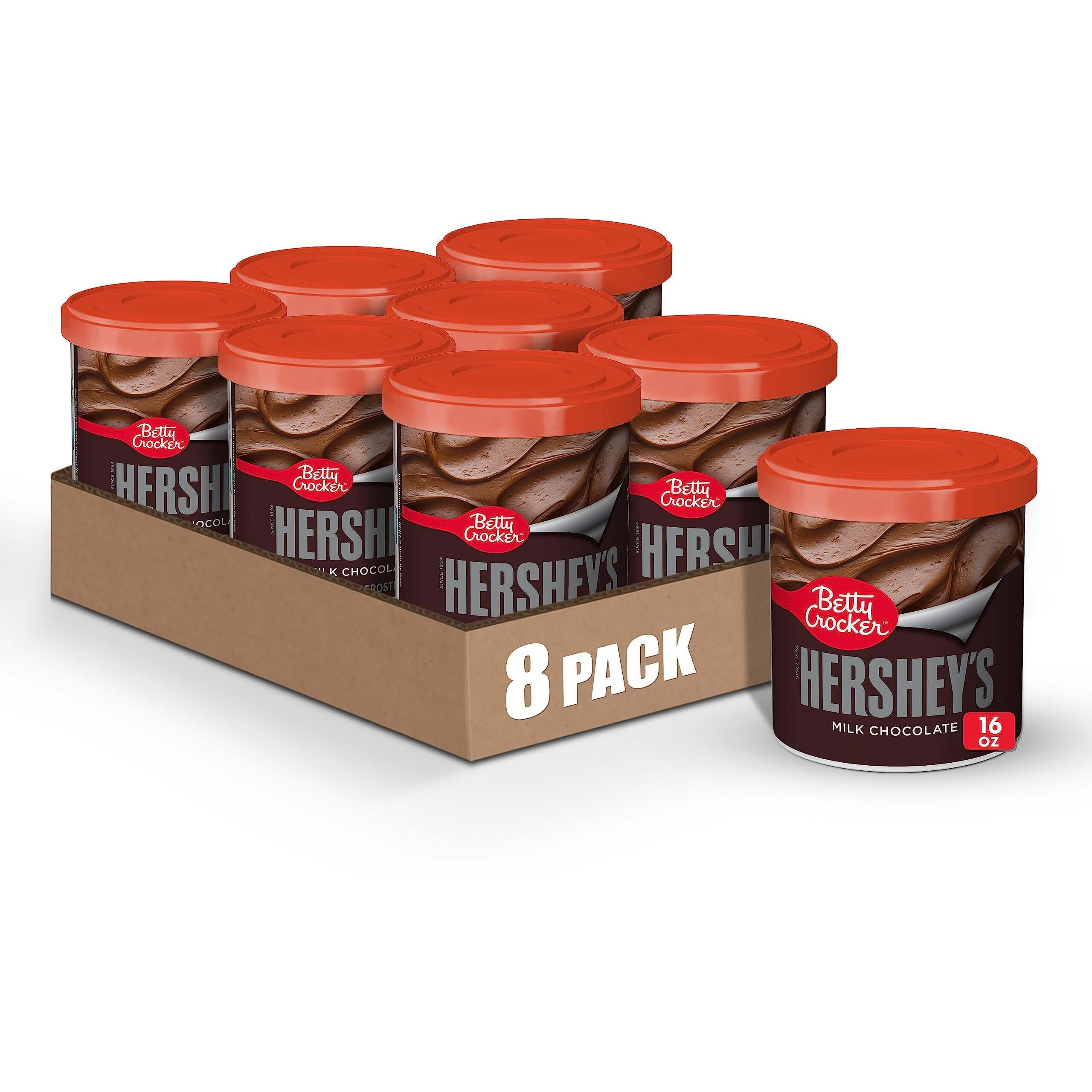 Betty Crocker Gluten Free Hershey's Milk Chocolate Frosting, 16 Oz. (Pack Of 8)