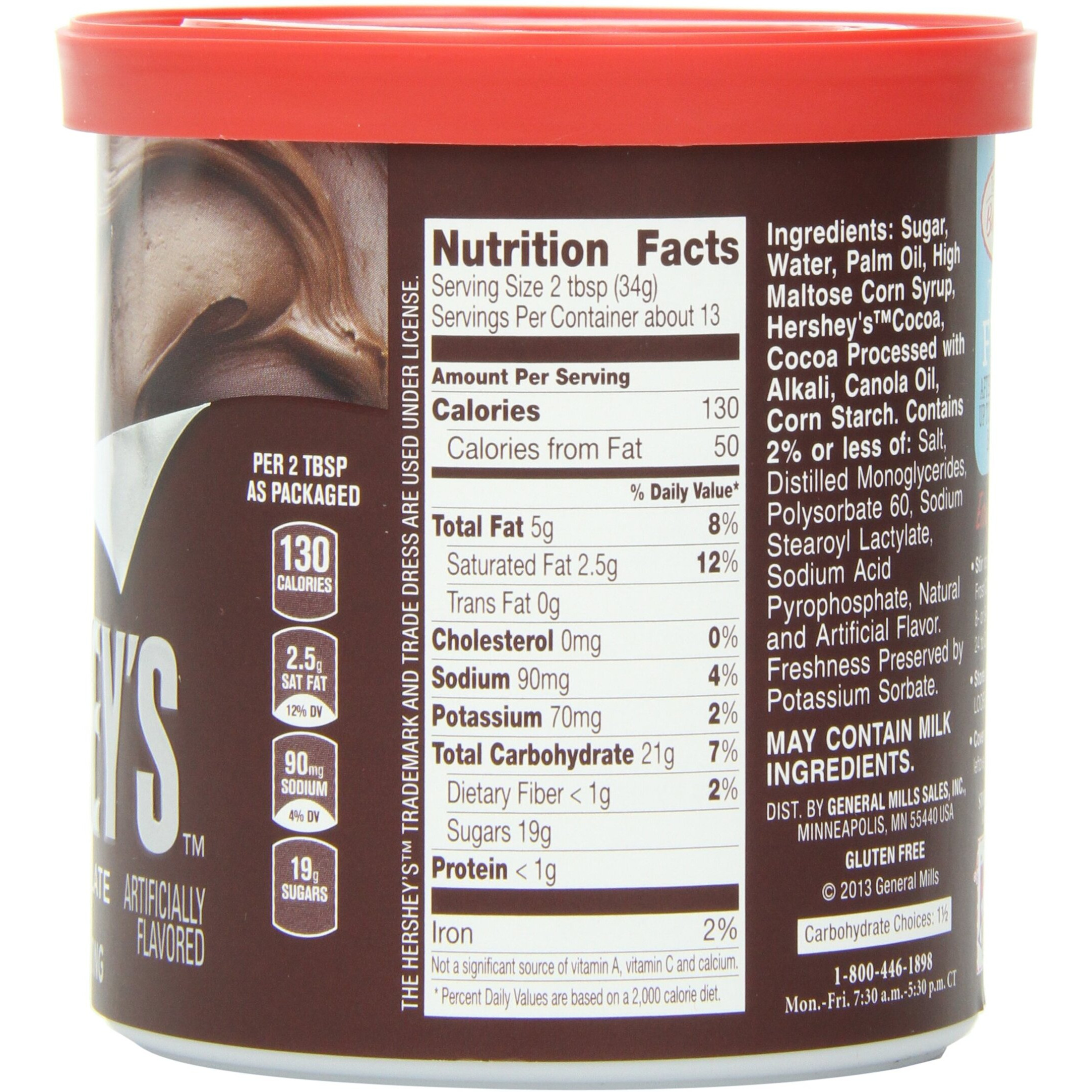 Betty Crocker Gluten Free Hershey's Milk Chocolate Frosting, 16 Oz. (Pack Of 8)