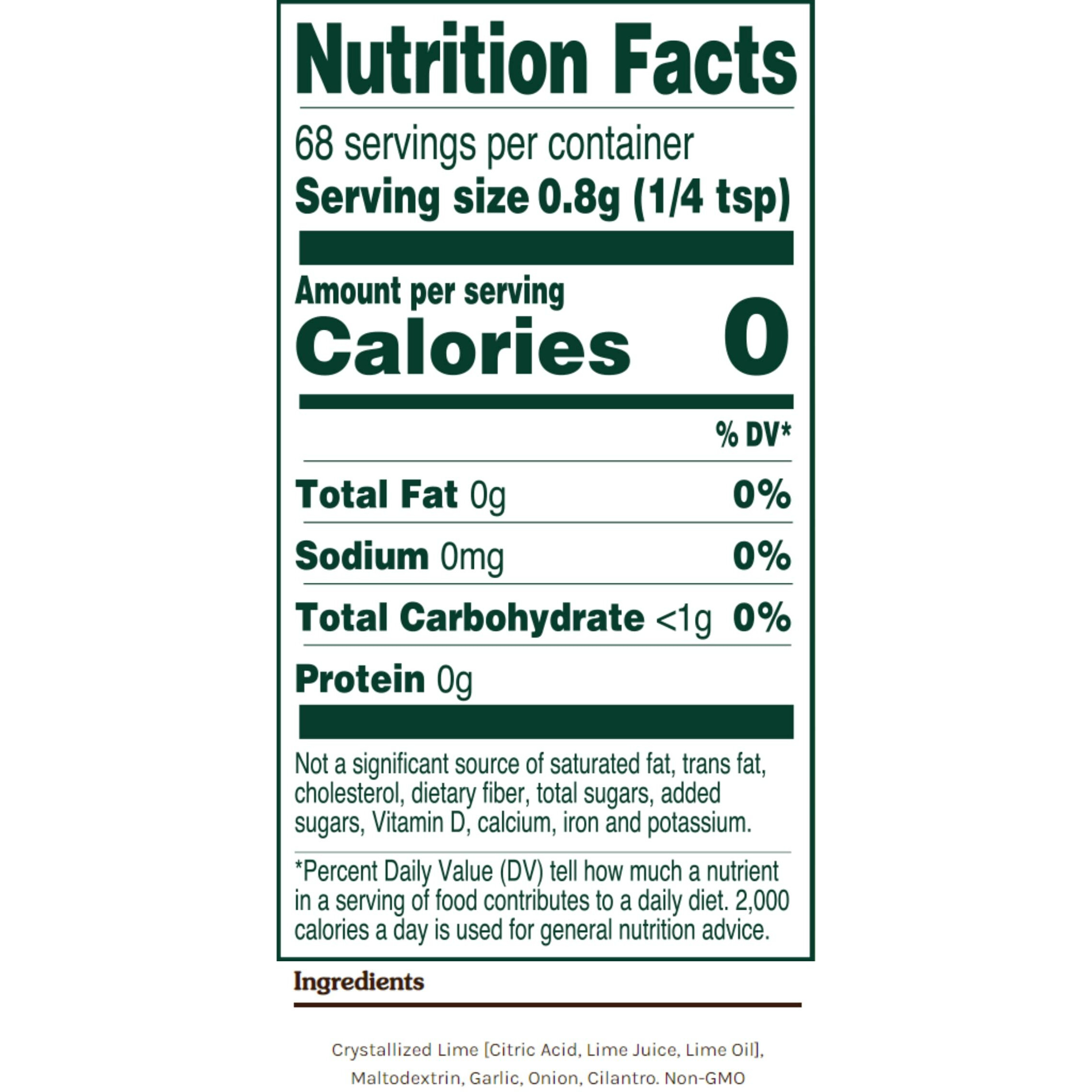 True Lime Lime, Garlic & Cilantro Spice Blend, 1.94 Ounces