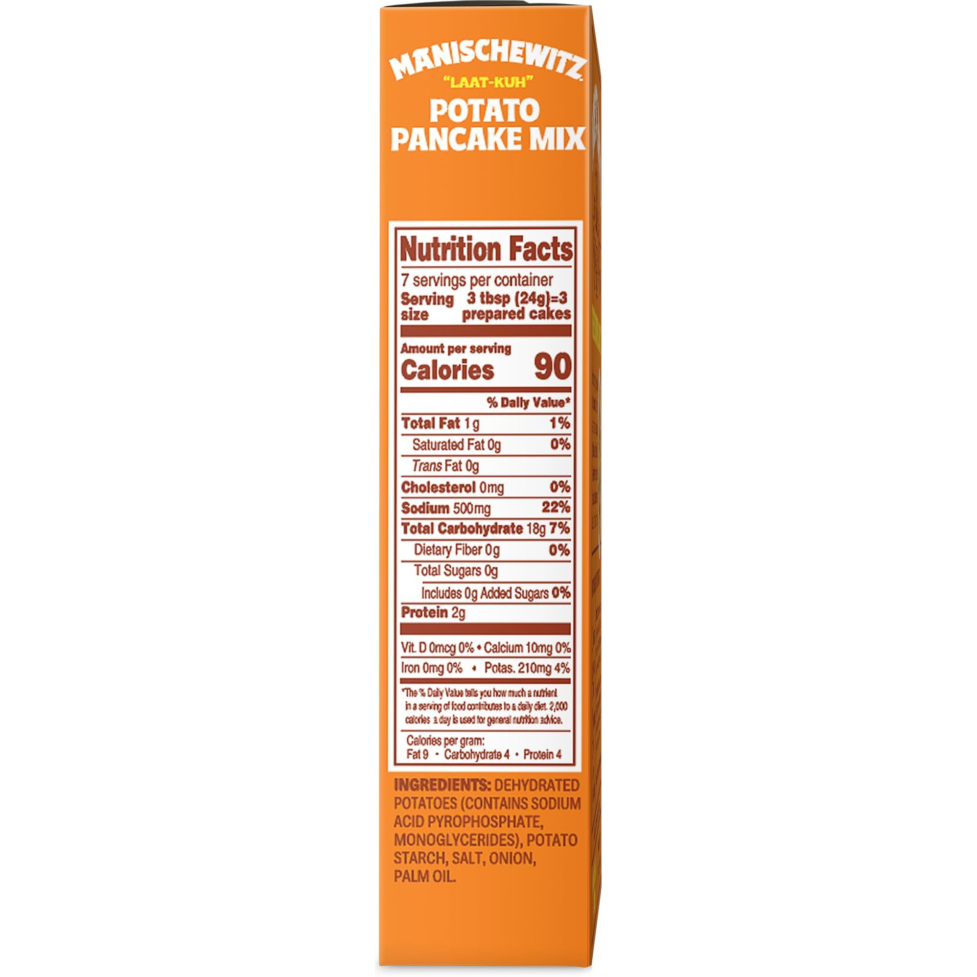 Manischewitz Potato Pancake Mix 6Oz (3 Pack) Gluten Free, No Msg, Traditional Style Potato Latke Mix