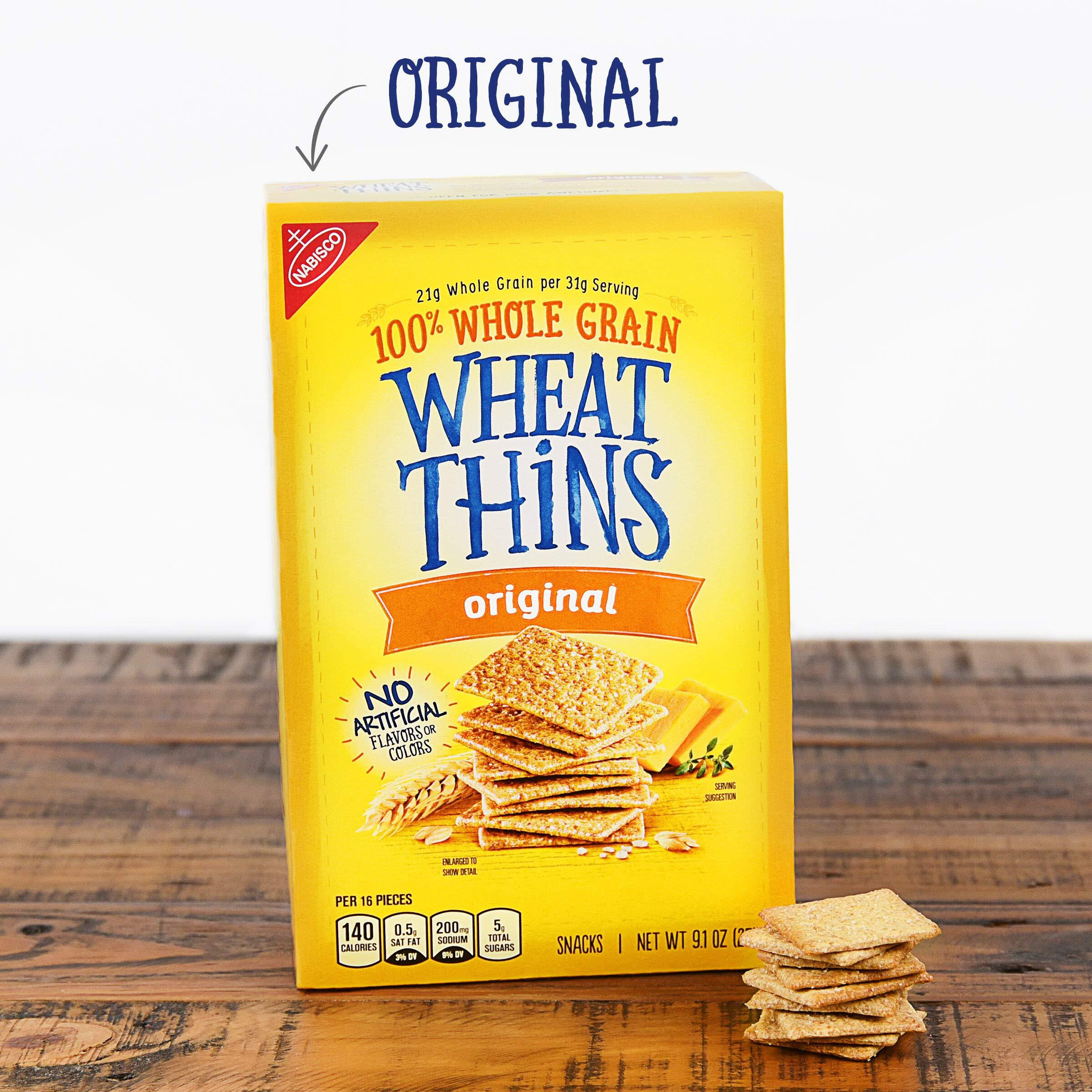 Wheat Thins Original Whole Grain Wheat Crackers, 6 - 9.1 Ounce Boxes (Pack Of 6)