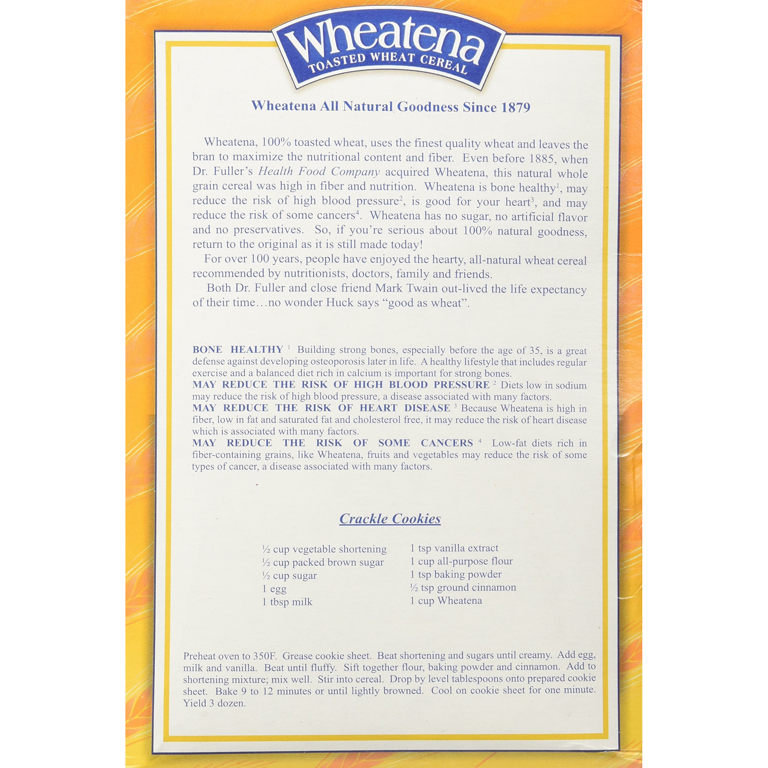 Wheatena Toasted Hot Wheat Cereal 20 Oz Pack Of 6