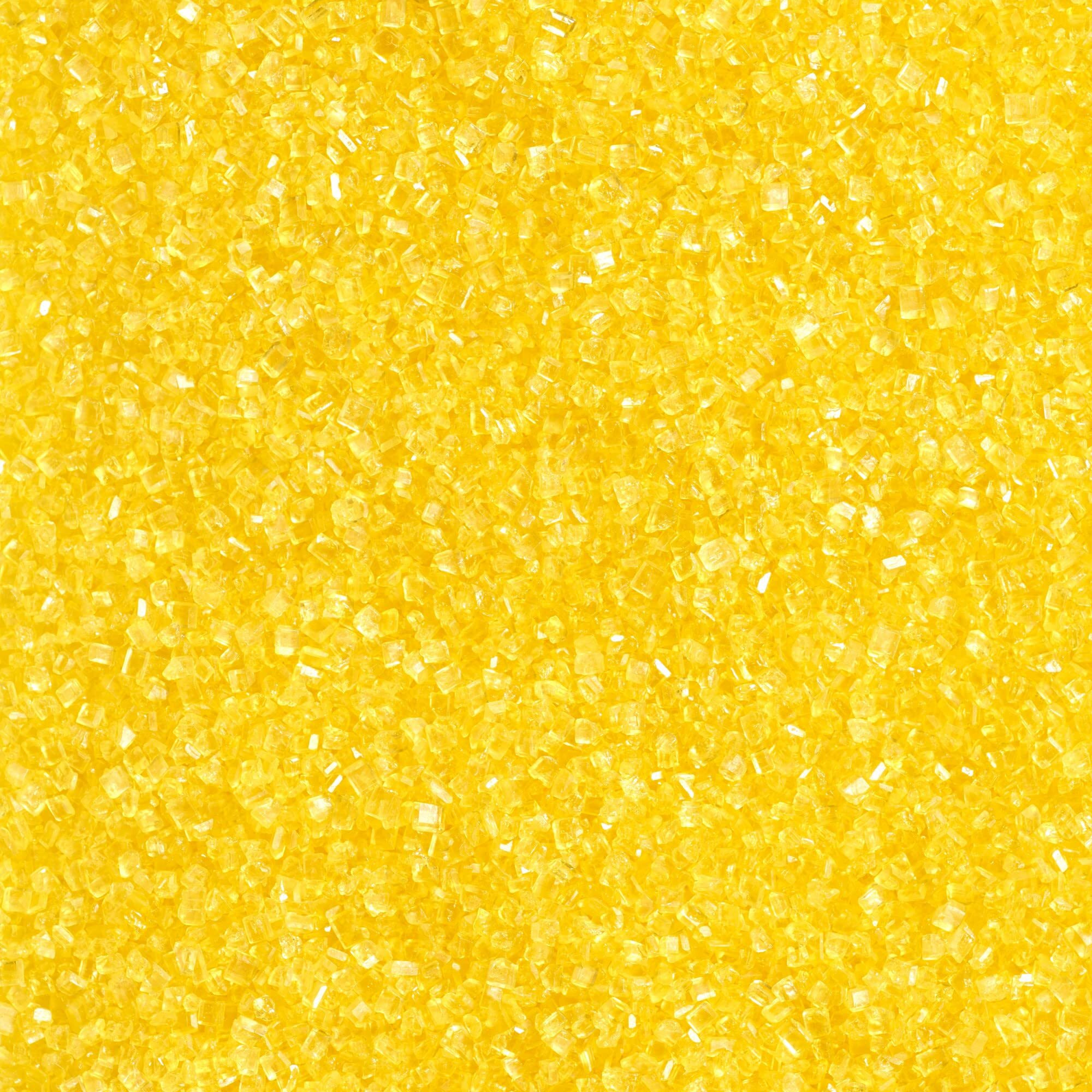 Decopac Sanding Sugar, Yellow Edible Sugar Sprinkles, Edible Sanding Sugar In Handheld Container, Sugar Sprinkle Mix For Celebration Cakes, Cupcakes, Cookies, 33Oz - Yellow