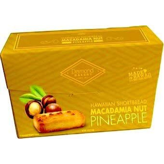 Diamond Bakery Hawaiian Shortbread Macadamia Nut Cookies, Pineapple, 4 Oz.