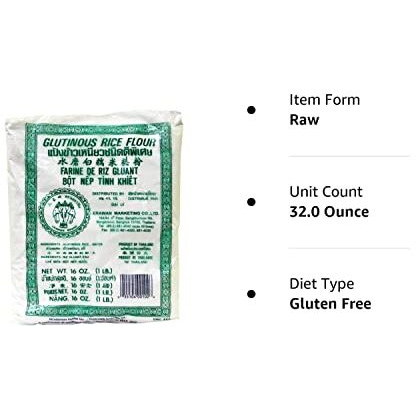 Glutinous Rice Flour Erawan Thp, 16 Oz (Pack Of 2)