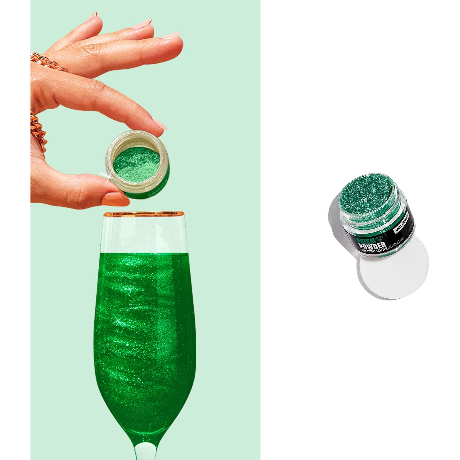 Fancy Sprinkles Premium Edible Glitter, 100% Edible Glitter For Sparkling Food & Drinks No Taste Or Texture (4G, Emerald Green)