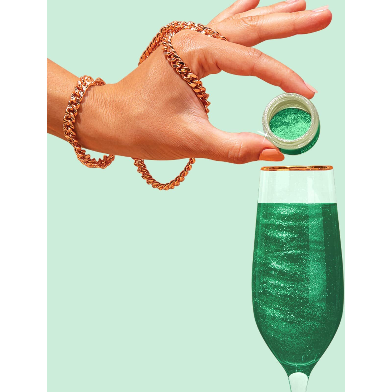 Fancy Sprinkles Premium Edible Glitter, 100% Edible Glitter For Sparkling Food & Drinks No Taste Or Texture (4G, Emerald Green)