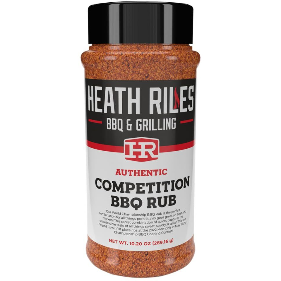 Heath Riles Bbq Rub - Competition Bbq Seasoning Rub, Champion Pitmaster Recipe, Legendary Bbq Rubs For Smoking & Grilling, 70+ Bbq Championships, 10.20 Oz.