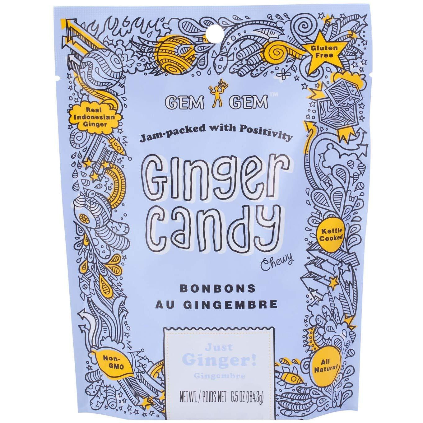 Gem Gem Ginger Candy Chewy Ginger Chews (Original, 6.5Oz, Pack Of 1)