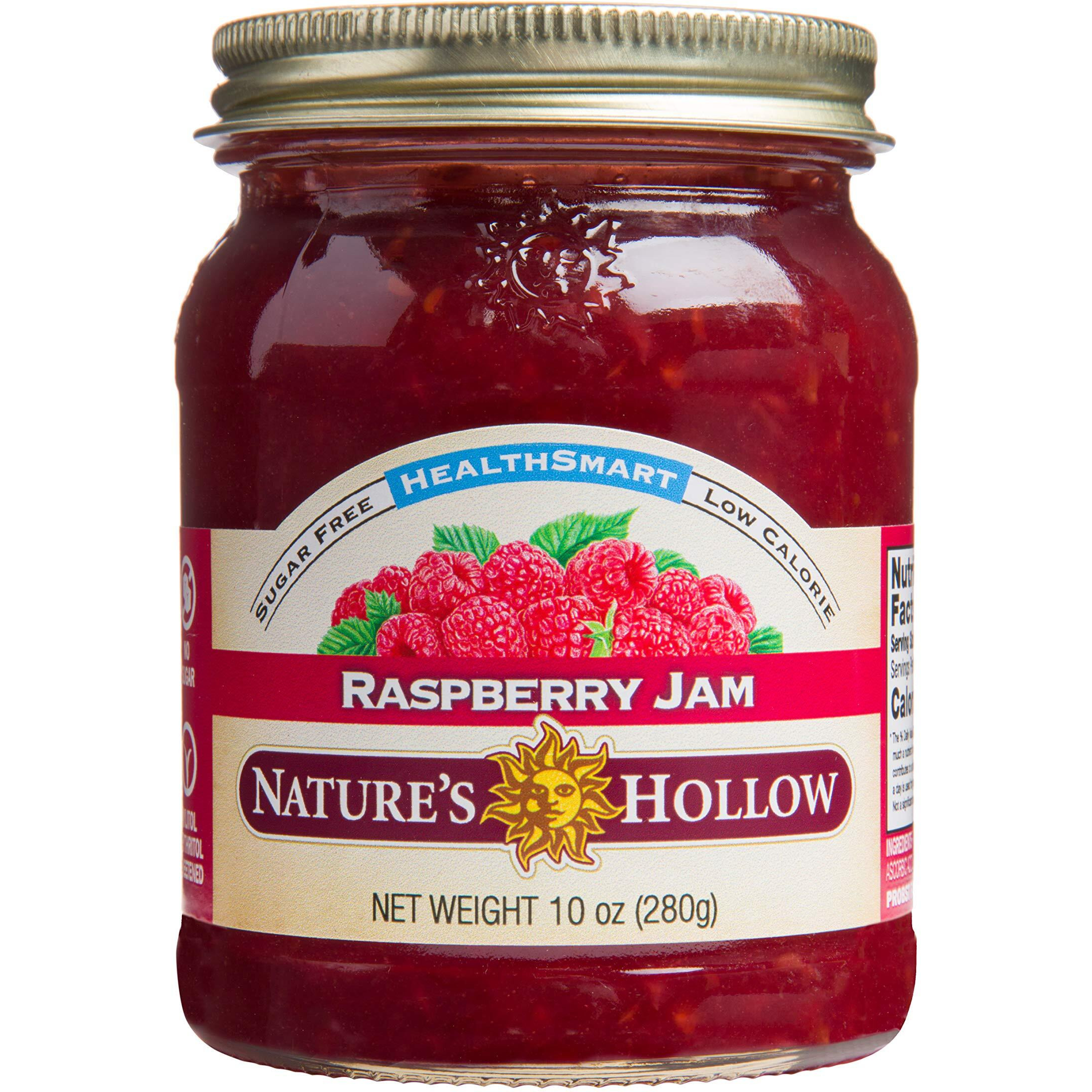 Nature's Hollow Strawberry And Raspberry Jam Sugar Free Jam And Preserves, Low Cal, Non Gmo, Keto Jam, Vegan, Gluten Free, And Diabetic Friendly - Sugar Free Jelly - 10Oz Pack Of 2