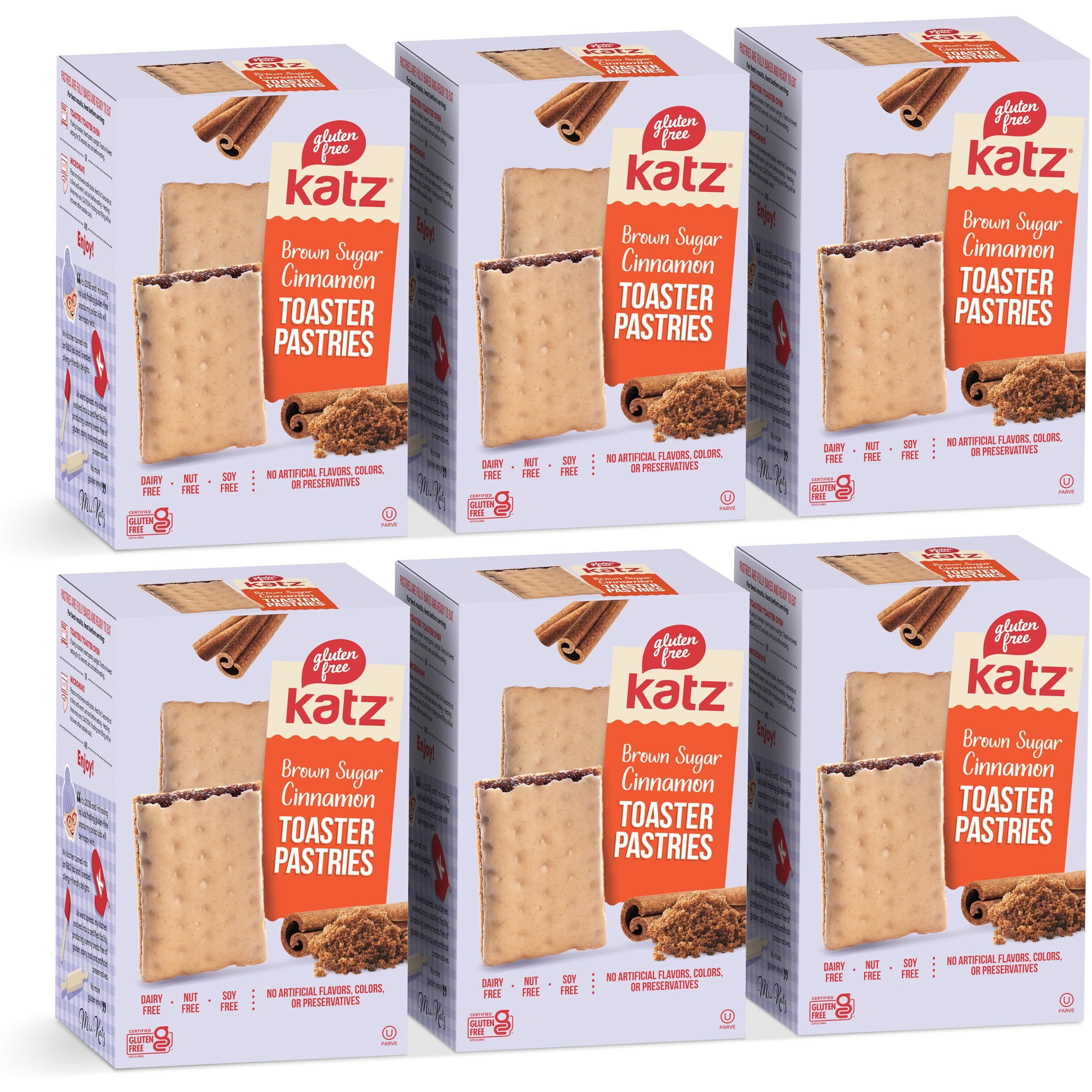 Katz Gluten Free Toaster Pastries. Cinnamon. Easy Breakfast Food Or Anytime Healthy Snacks For Adults & Kids. Gluten Free. Dairy Free, Nut Free, Peanut Free, Soy Free. Kosher Snacks. Healthy Snacks For Adults & Kids 8 Oz (Pack Of 6)