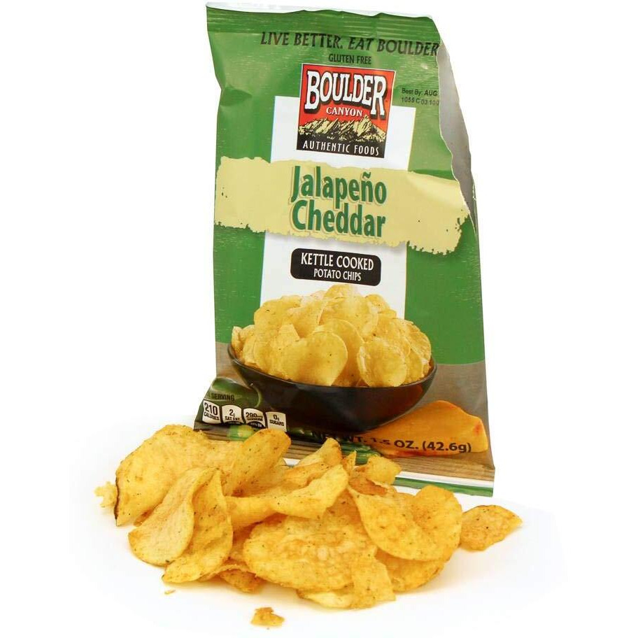 Boulder Canyon Potato Chips - Jalapeno Cheddar (Pack Of 55)