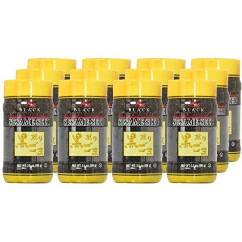 J-Basket Roasted Sesame Seed, Black, 3.5 Ounce (Pack Of 12)