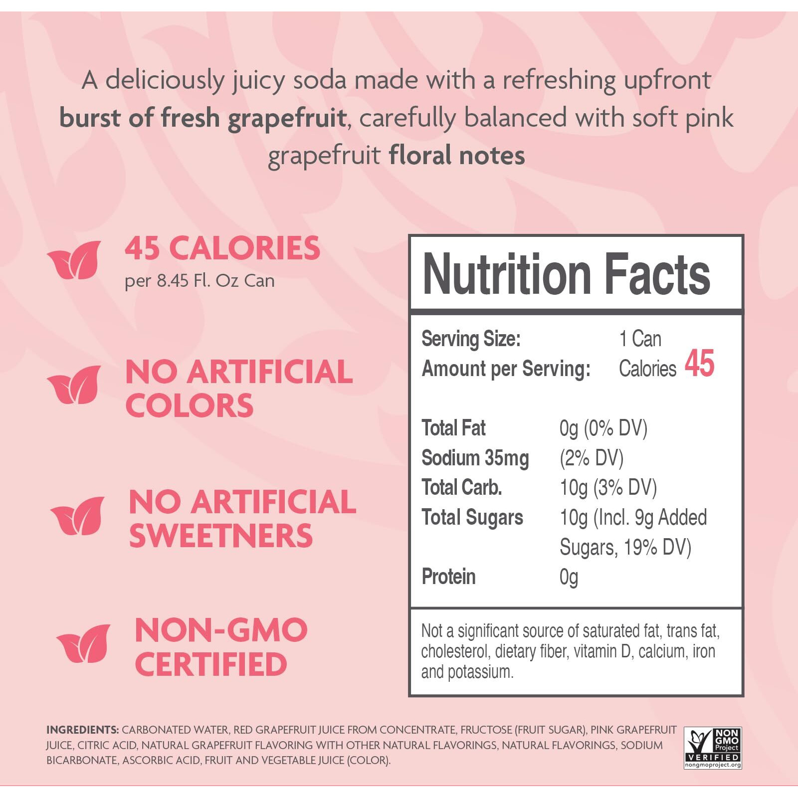 Fever Tree Sparkling Pink Grapefruit - Premium Mixer - Refreshing Beverage For Cocktails & Mocktails. Naturally Sourced Ingredients, No Artificial Sweeteners Or Colors - 250 Ml Cans - Pack Of 4