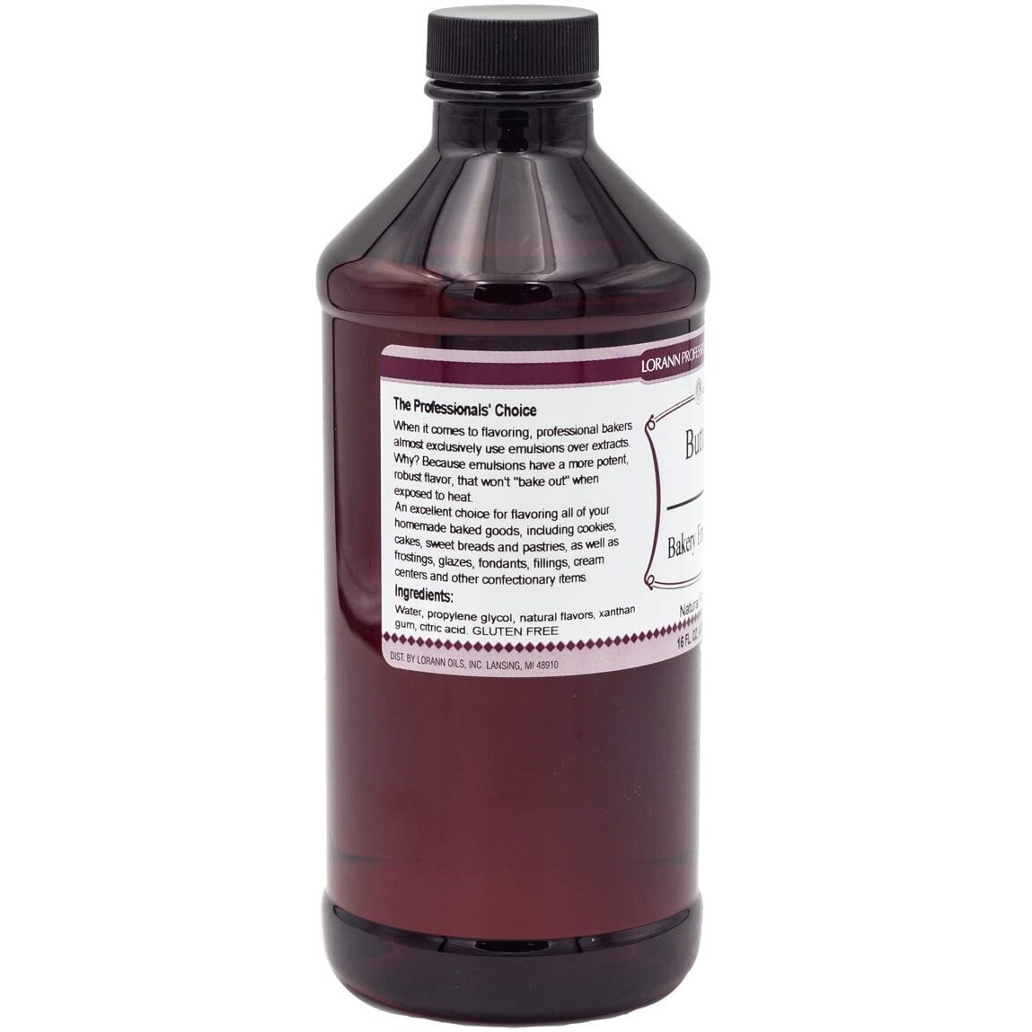 Lorann Oils Butter Bakery Emulsion True Butter Flavor, Ideal For Enhancing Rich Dairy Notes In Baked Goods, Gluten-Free, Keto-Friendly, Butter Flavoring Essential For Your Kitchen