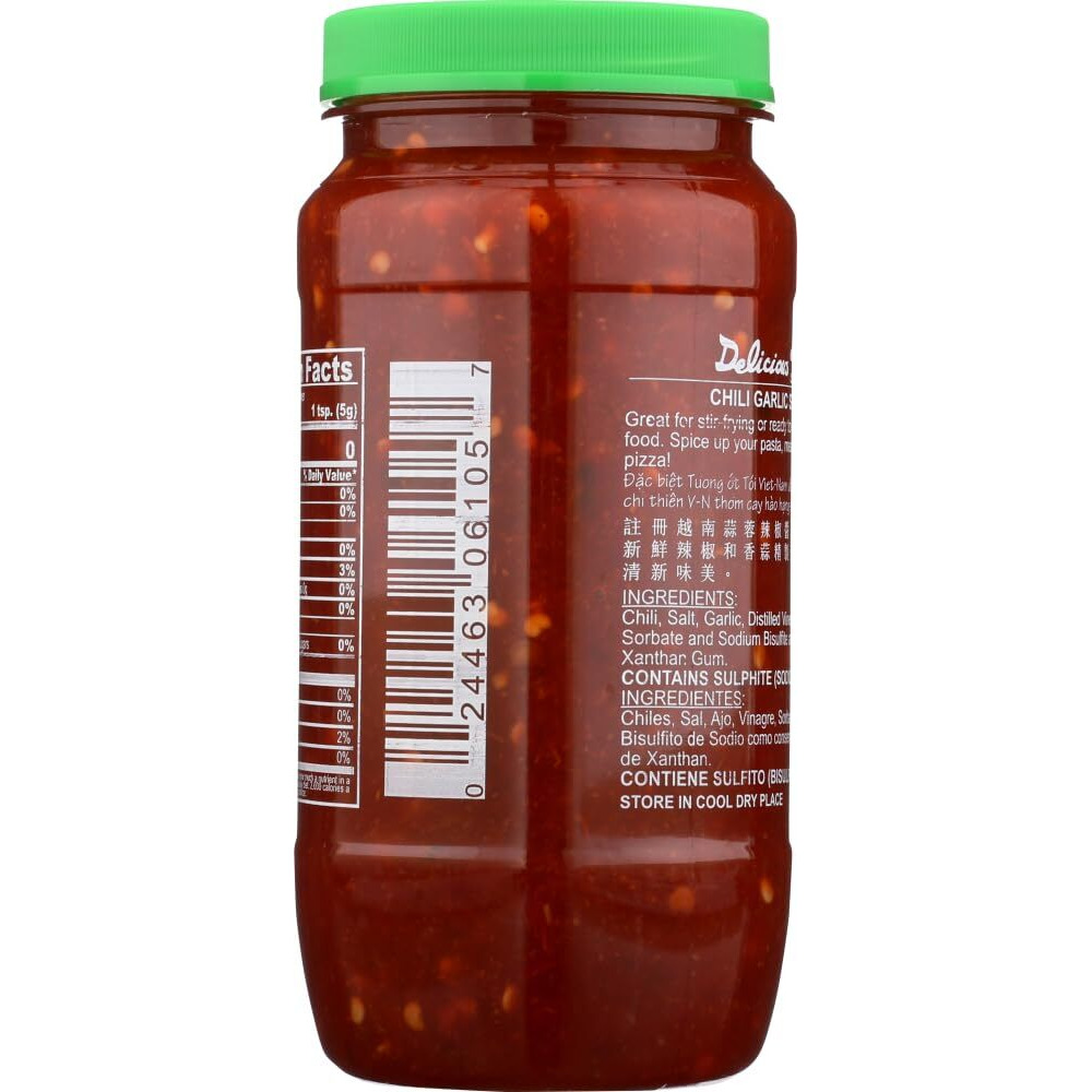 Huy Fong, Hot Chili Garlic Sauce, 18 Oz