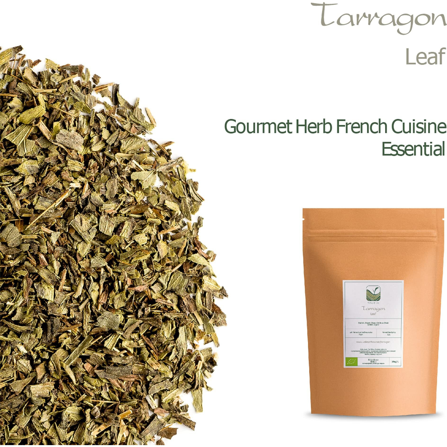 Tarragon Leaf Organic Culinary Herb - Dried Taragon Spice - Tarragon Spice Teragon Spice Terragon Spice Taragon Herb Tarragon Organic Dried Tarragon Leaves Organic Tarragon Dried