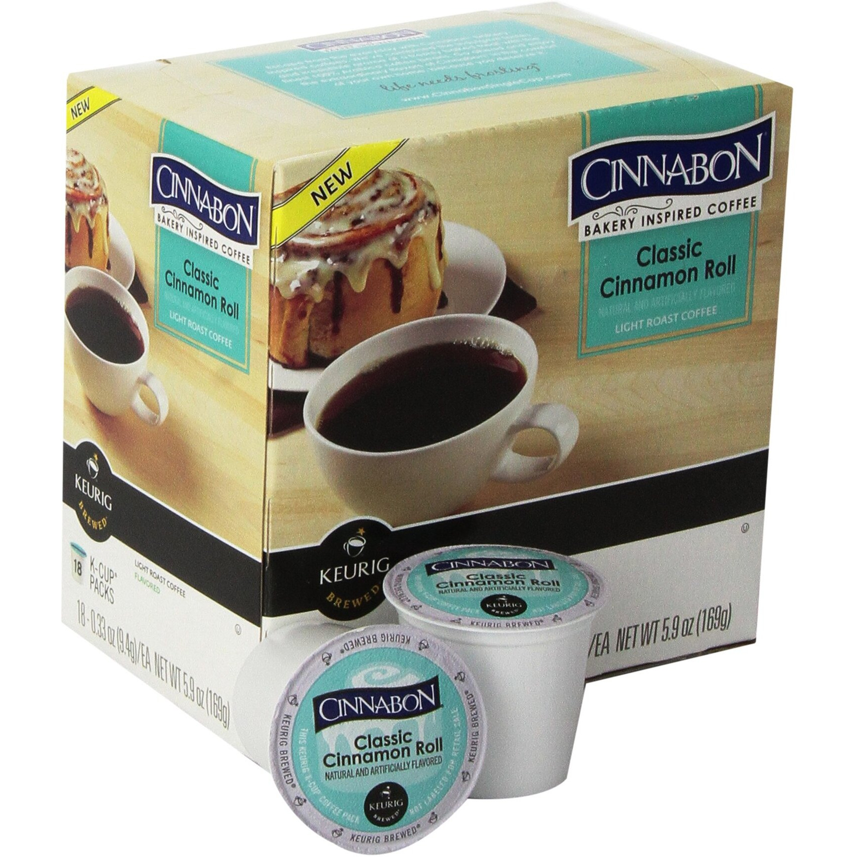 Cinnabon Classic Cinnamon Roll Coffee Keurig K-Cups, 36 Count