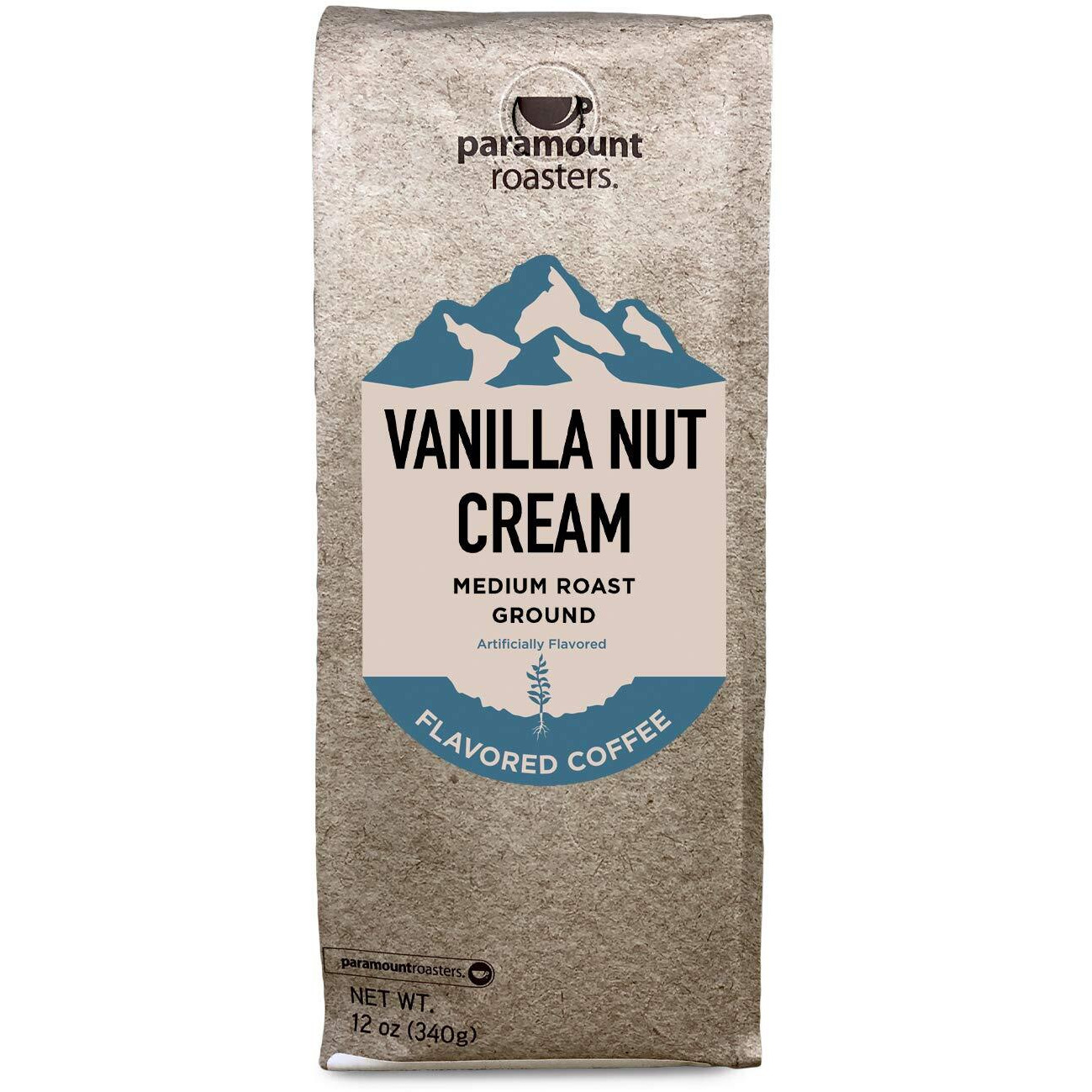 Paramount Roasters, Vanilla Nut Cream Flavored Ground Coffee, 1-12 Ounce Medium Roast Package From Paramount Coffee Company