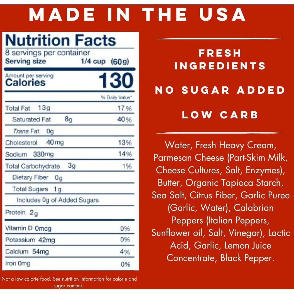 Yo Mamas Foods Gourmet Keto Spicy Alfredo Pasta Sauce | (3) 16 Ounce Glass Bottles | Our Spicy Sauce Is Low Carb, Paleo, Gluten Free, Low Calorie And Is Made With Only The Freshest Ingredients