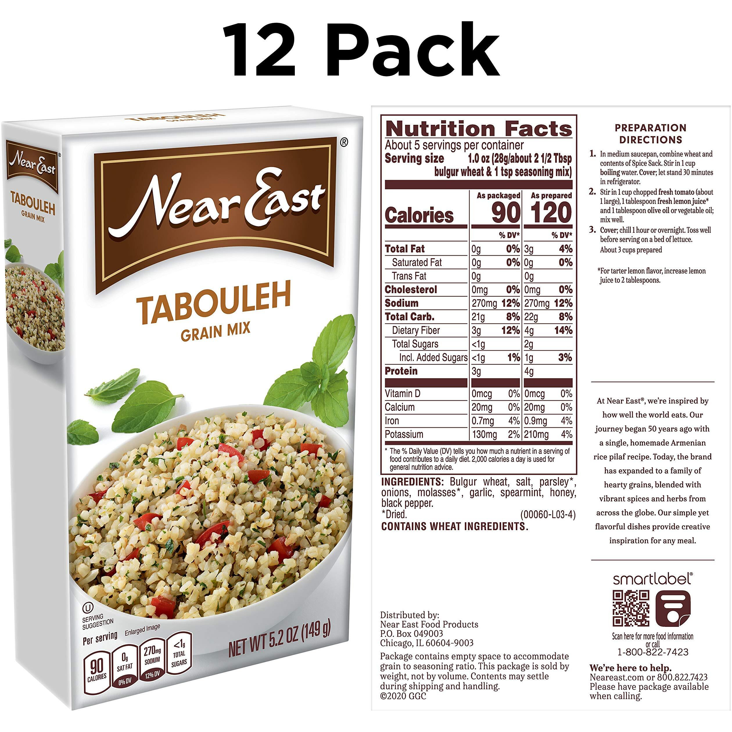 Quaker Near East Tabouleh Whole Grain Salad Mix, 5.25 Ounce, Pack Of 12 Boxes (Packaging May Vary)