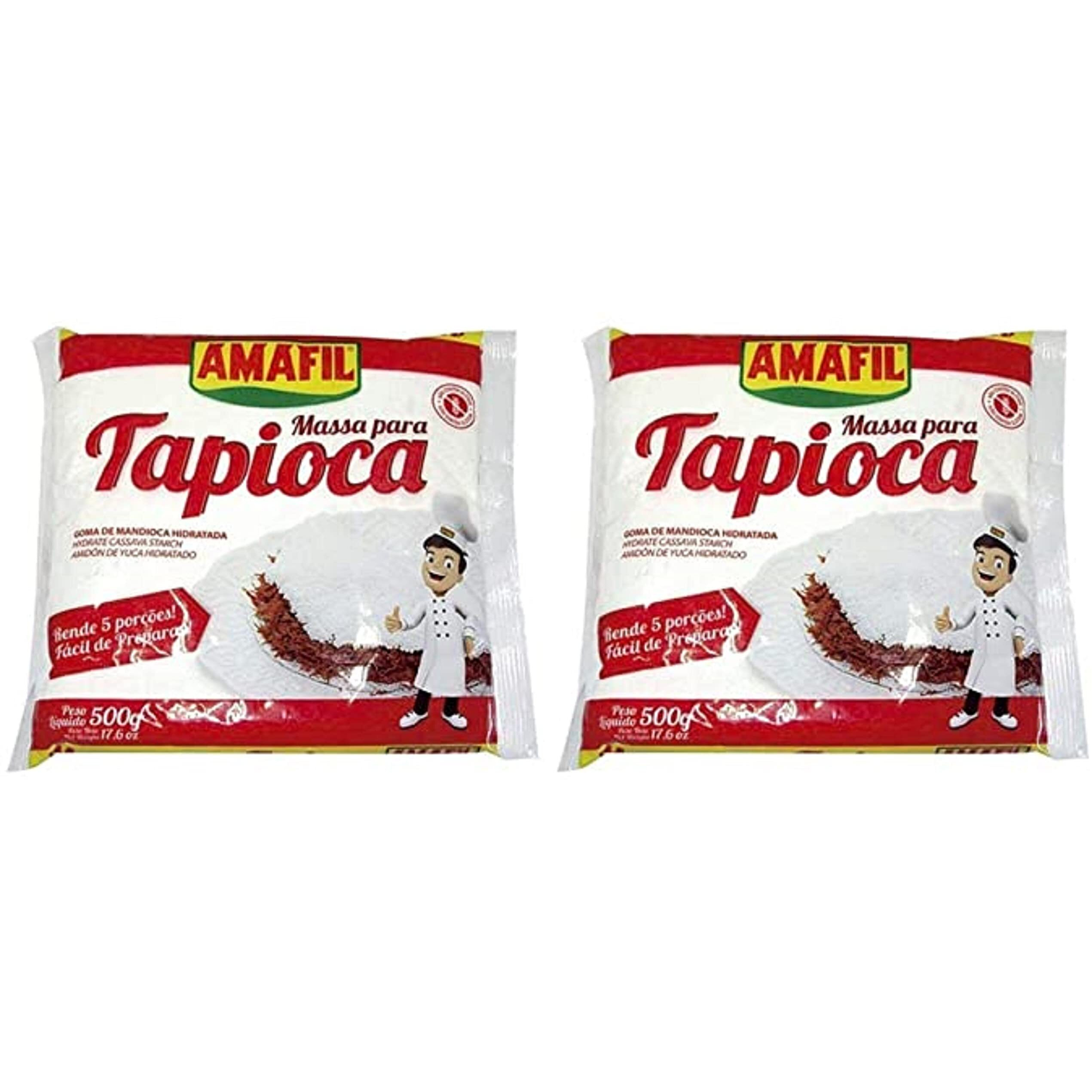 Amafil Flour 500G 17.6Oz Massa Para Pack, Tapioca, 17.5 Ounce, (Pack Of 2)