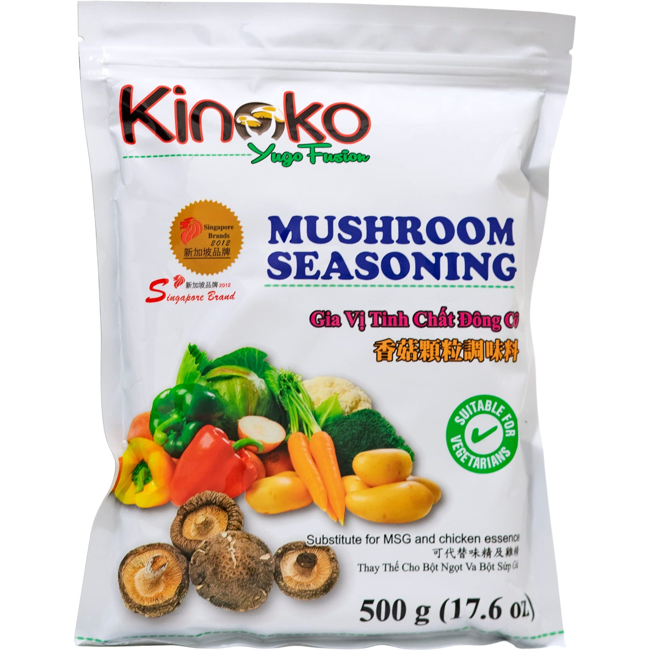 Kinoko Yugo Fusion Mushroom Seasoning | Gia Vi Tinh Chat Dong Co | 500G | 17.63Oz | For Vegetarians & Vegan |