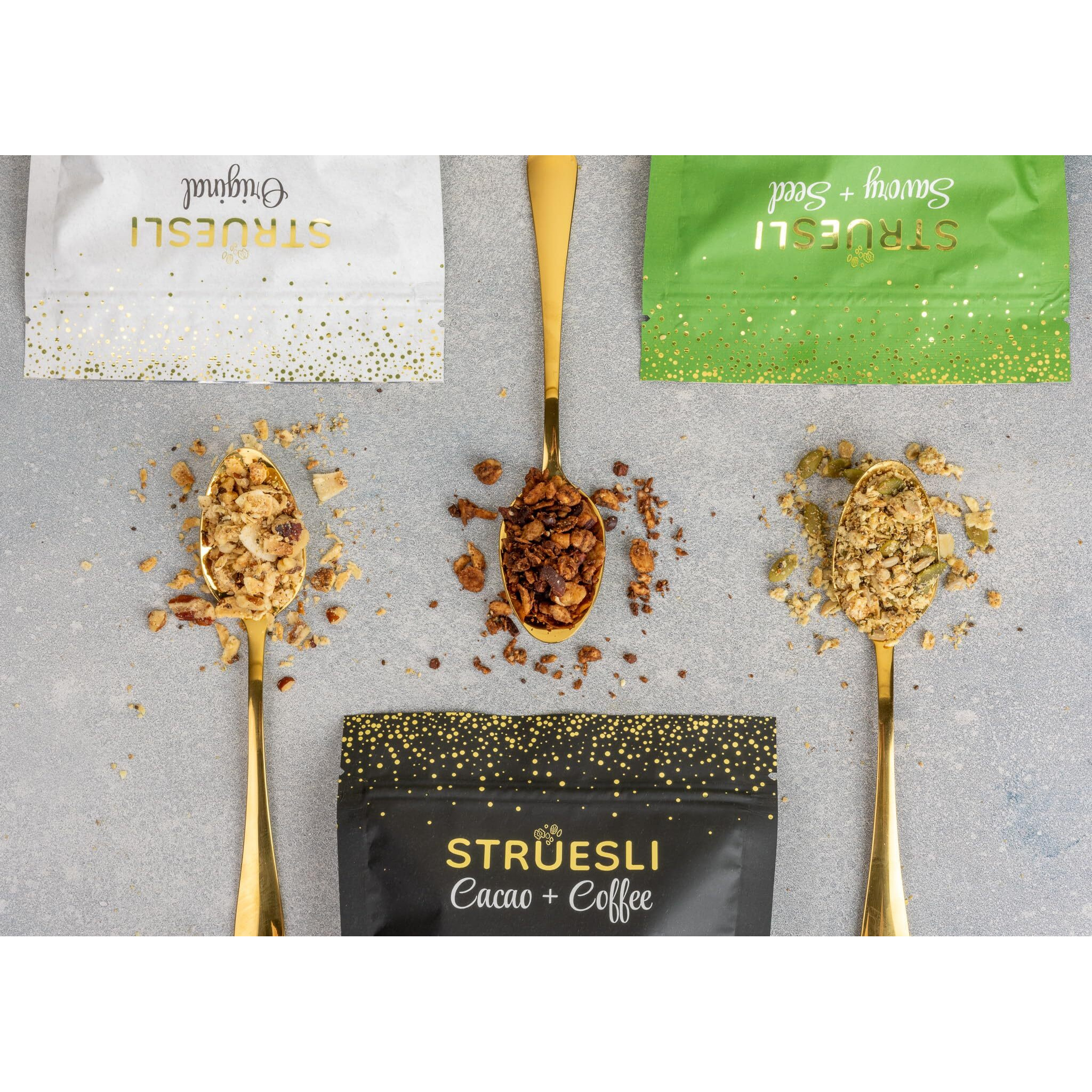 Struesli - Organic Granola Redefined | No Sweeteners | No Grains | Keto Friendly | Paleo Friendly (Variety)