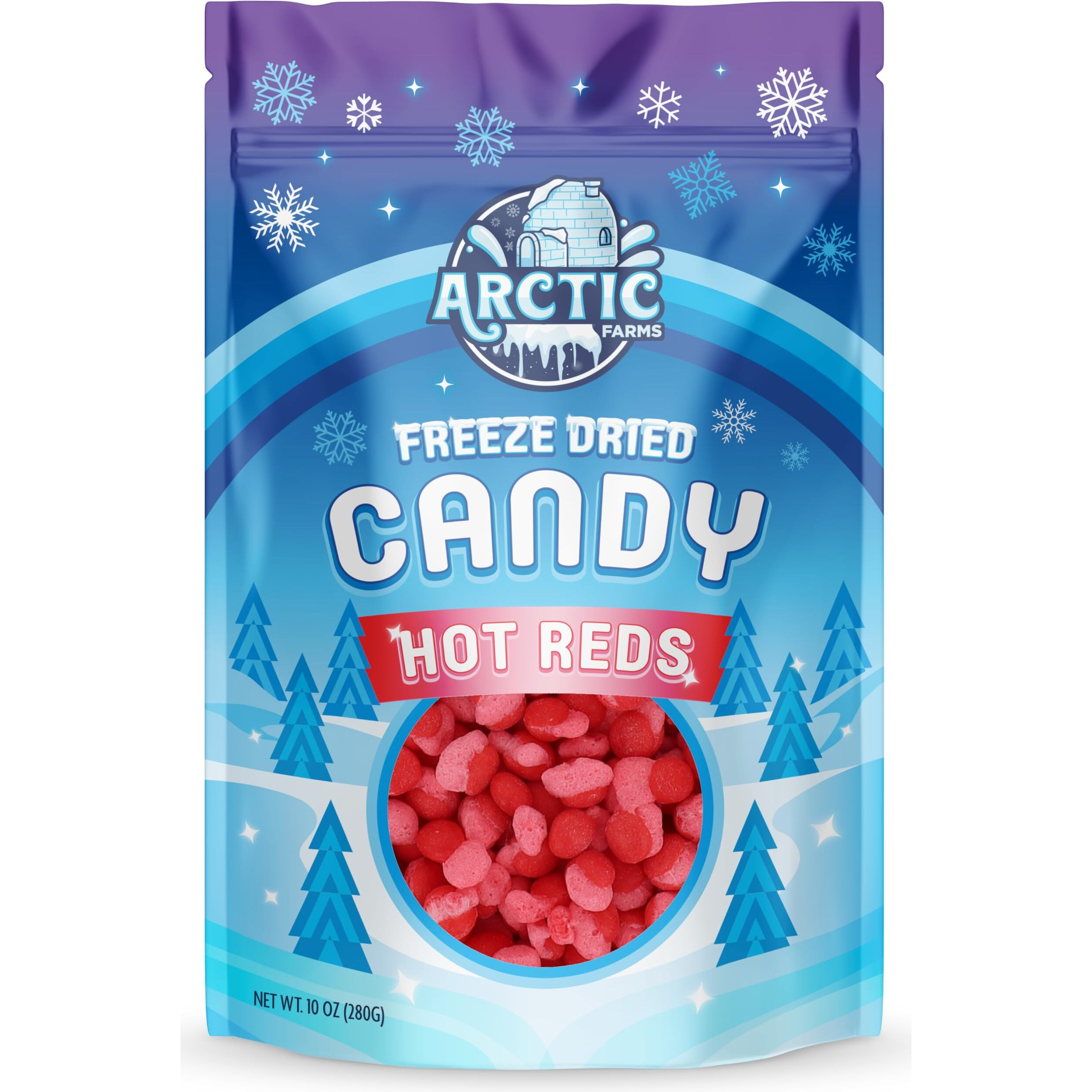 Arctic Farms Freeze Dried Candy Hot Reds Cinnamon Fire Candies (Cinnamon, 10Oz)