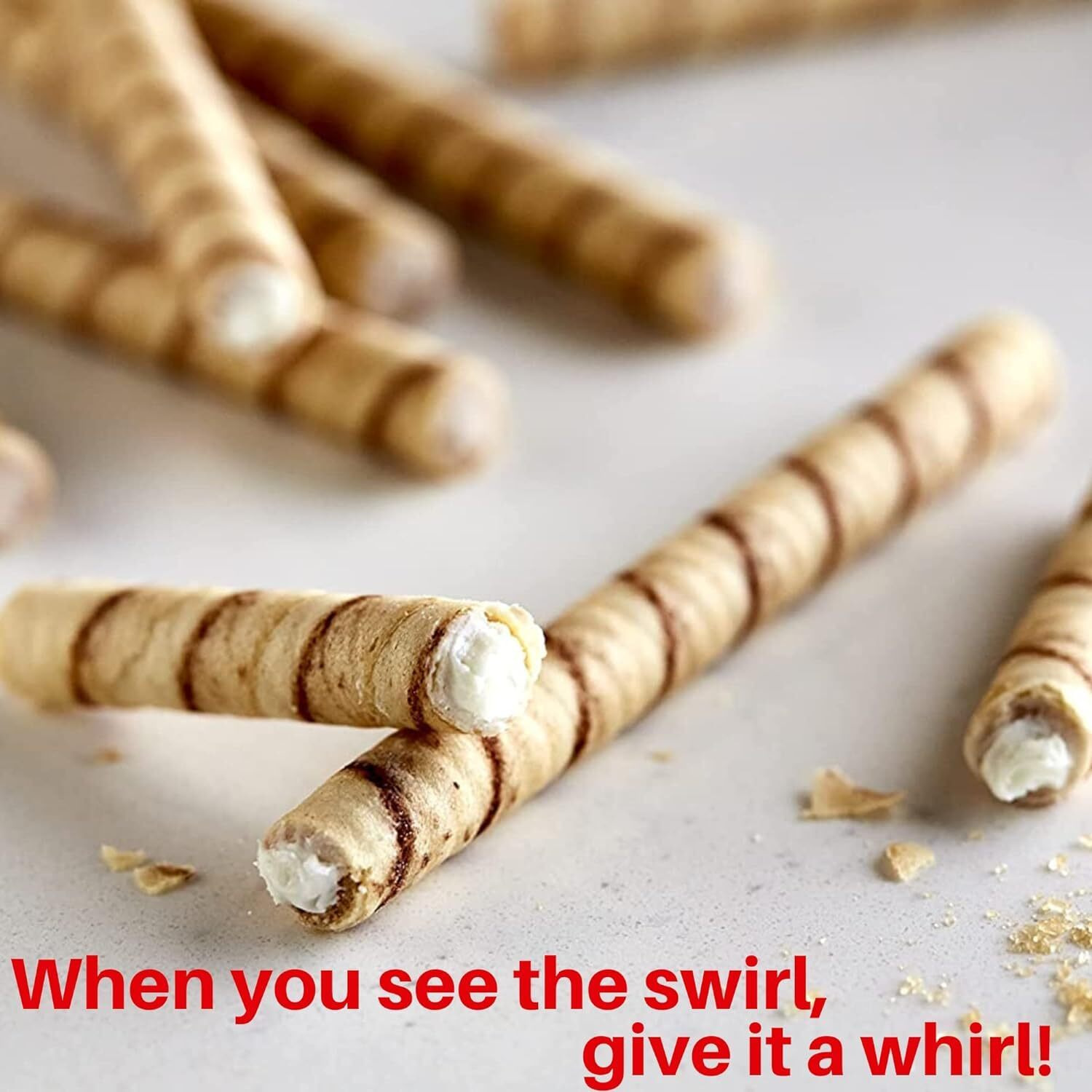 Pirouline - Vanilla Rolled Wafers - Rolled Wafer Sticks, Crme Filled Wafers, Rolled Cookies For Coffee, Tea, Ice Cream, Snacks, Parties, Gifts, And More - 14.1Oz Tin 6 Pack