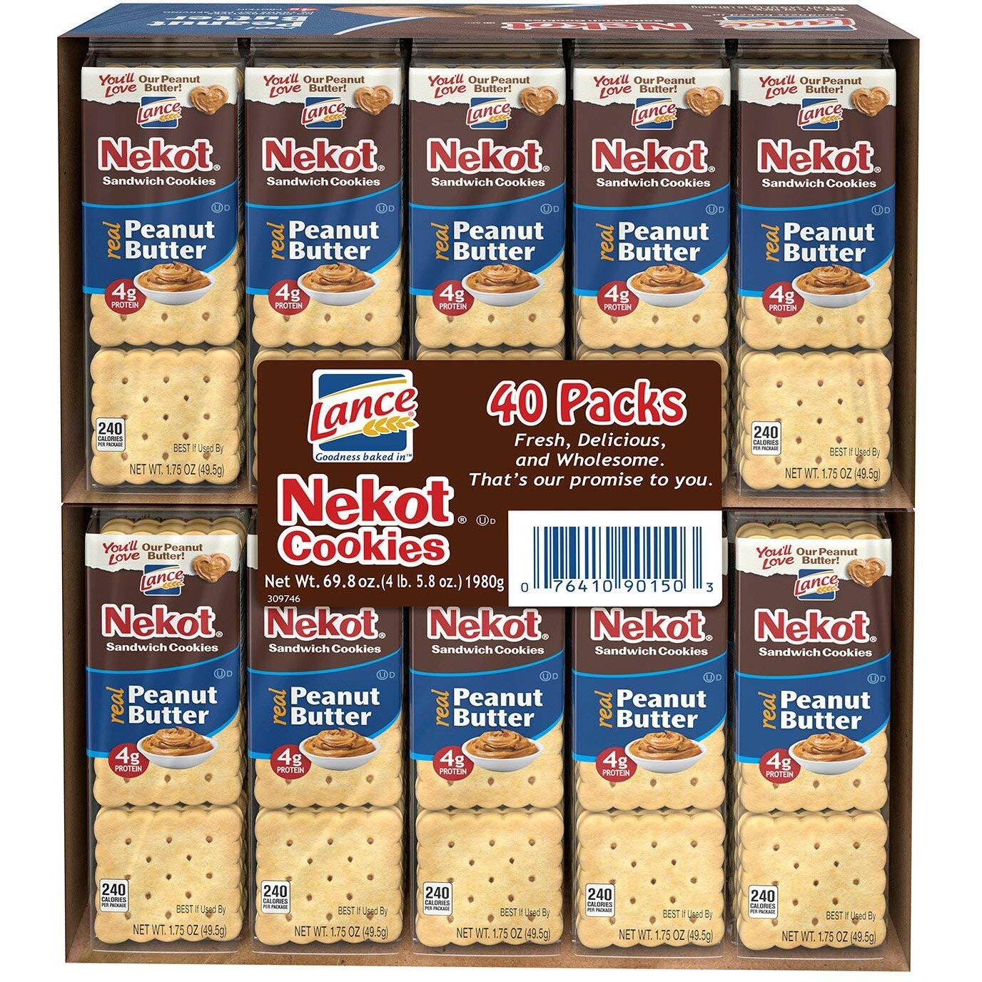 Lance Nekot Peanut Butter Cookies - 1.75 Ounce (Pack Of 40)