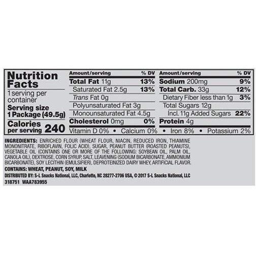 Lance Nekot Peanut Butter Cookies - 1.75 Ounce (Pack Of 40)