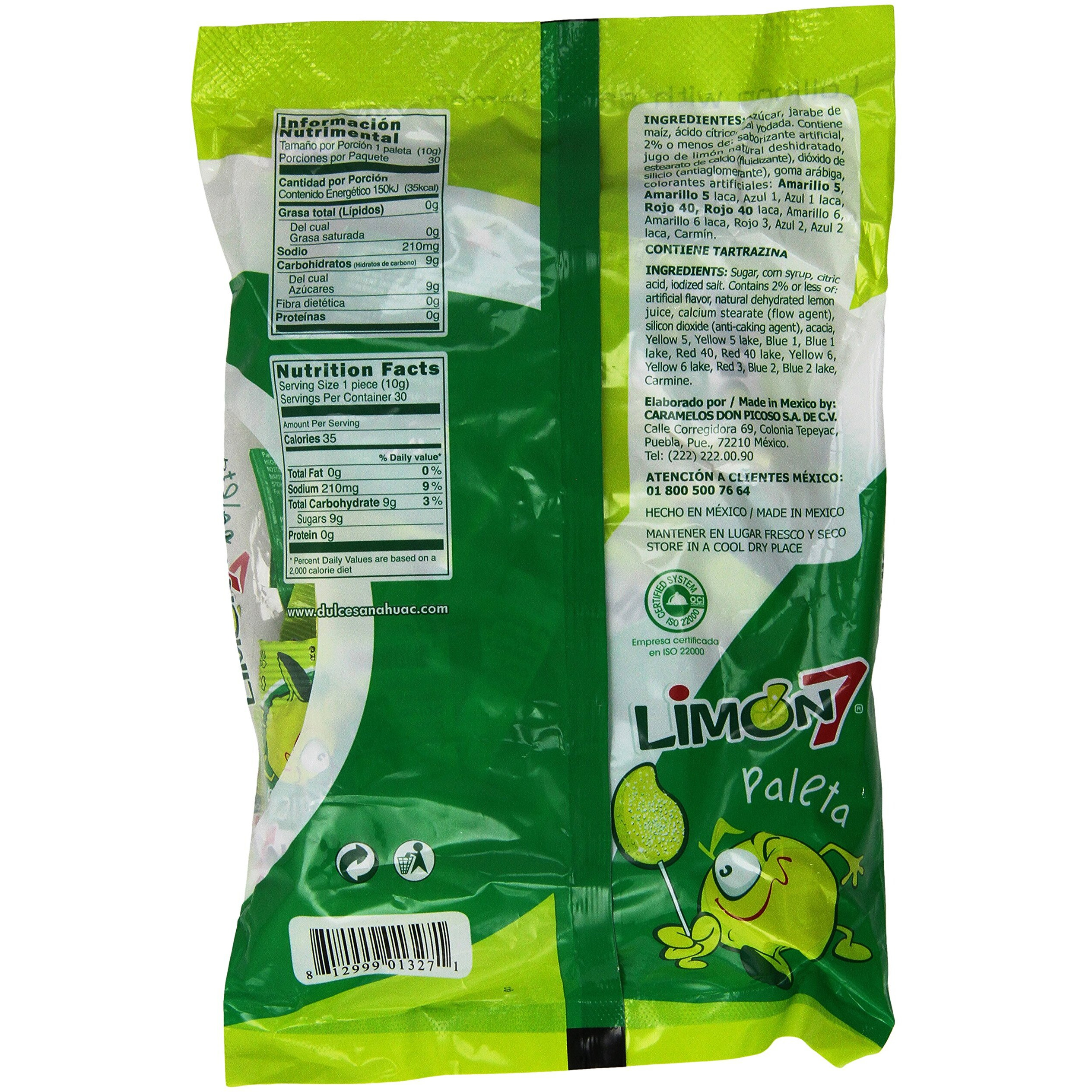 Limon 7 Paleta (Lollipop Covered With Lemon And Salt Powder