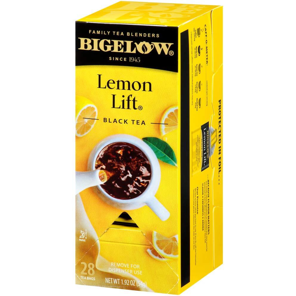 Bigelow Lemon Lift Black Tea Bags 28-Count Box (Pack Of 3) Lemon Flavored Black Tea Naturally & Artificially Flavored