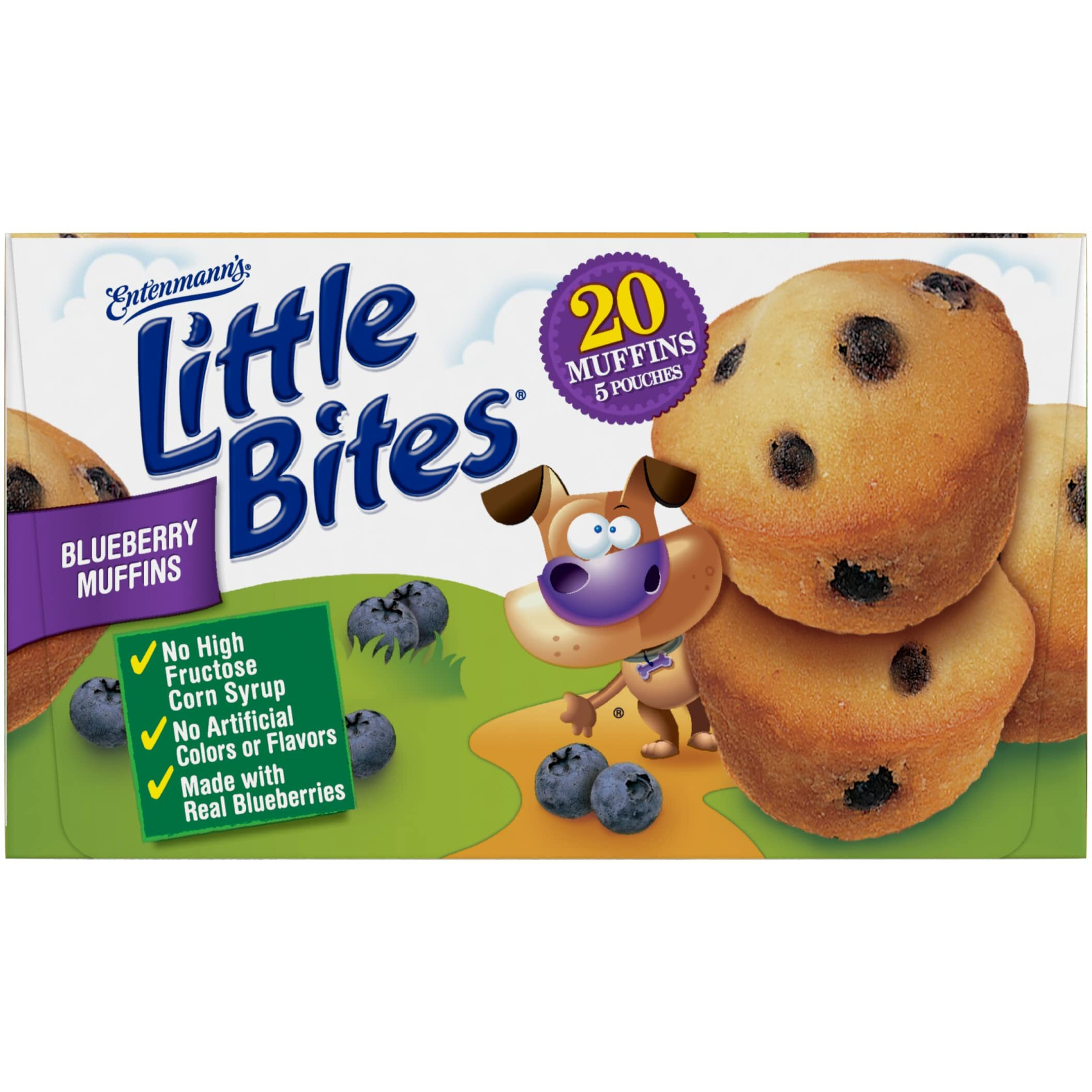 Entenmann's Little Bites Blueberry Muffins | 2 Pack (10 Pouches Total)